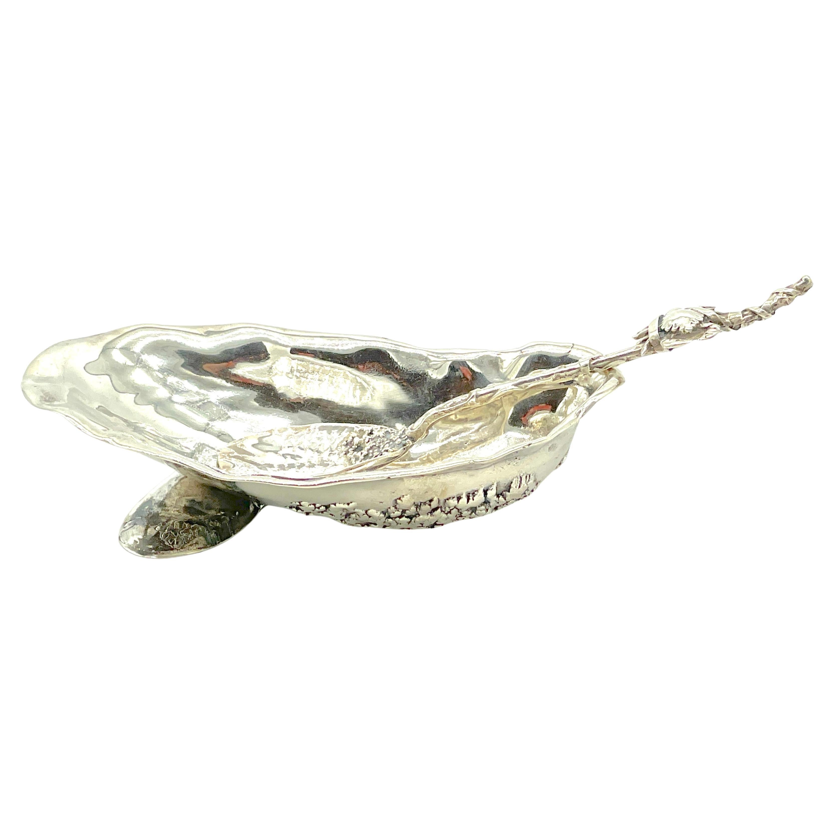 Gorham 'Narragansett' Sterling- Silver Shell Dish & Figural Crab Spoon For Sale