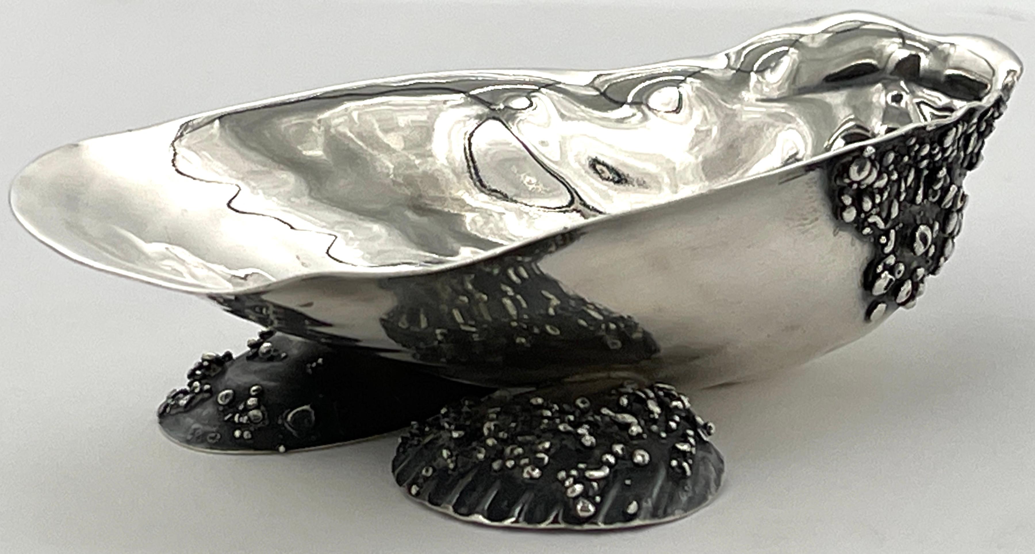 Aesthetic Movement Gorham  'Narragansett' Sterling Silver Shell Oyster Serving Dish 