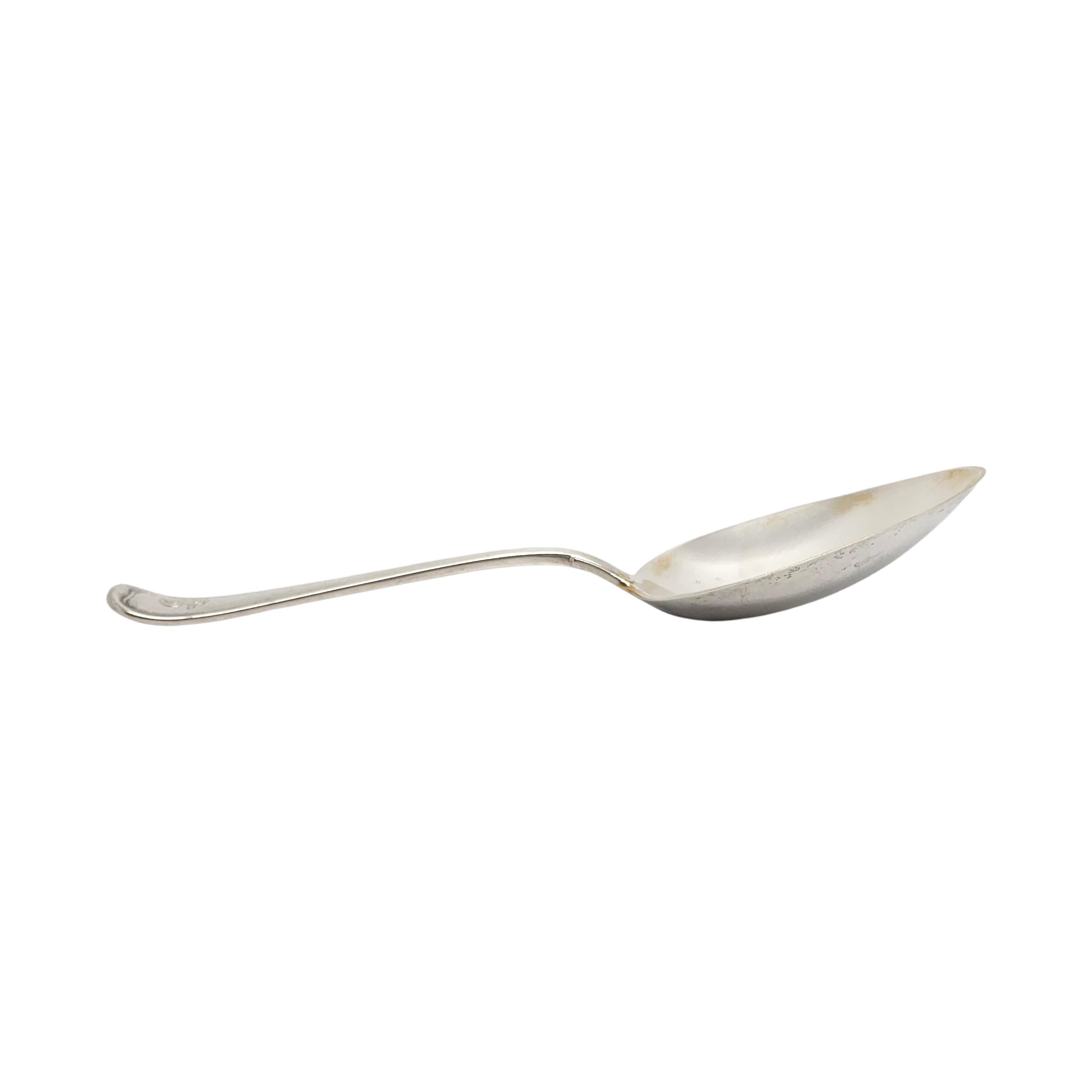 Gorham Old French Sterling Silver Solid Large Berry Serving Spoon with Monogram In Good Condition For Sale In Washington Depot, CT