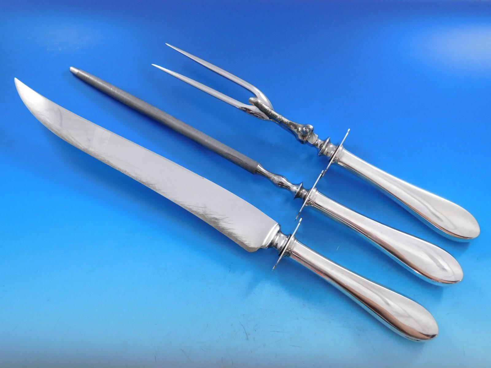 Gorham Plain Sterling Silver Flatware Set Service 155 pieces Fitted Box Dinner Excellent état - En vente à Big Bend, WI