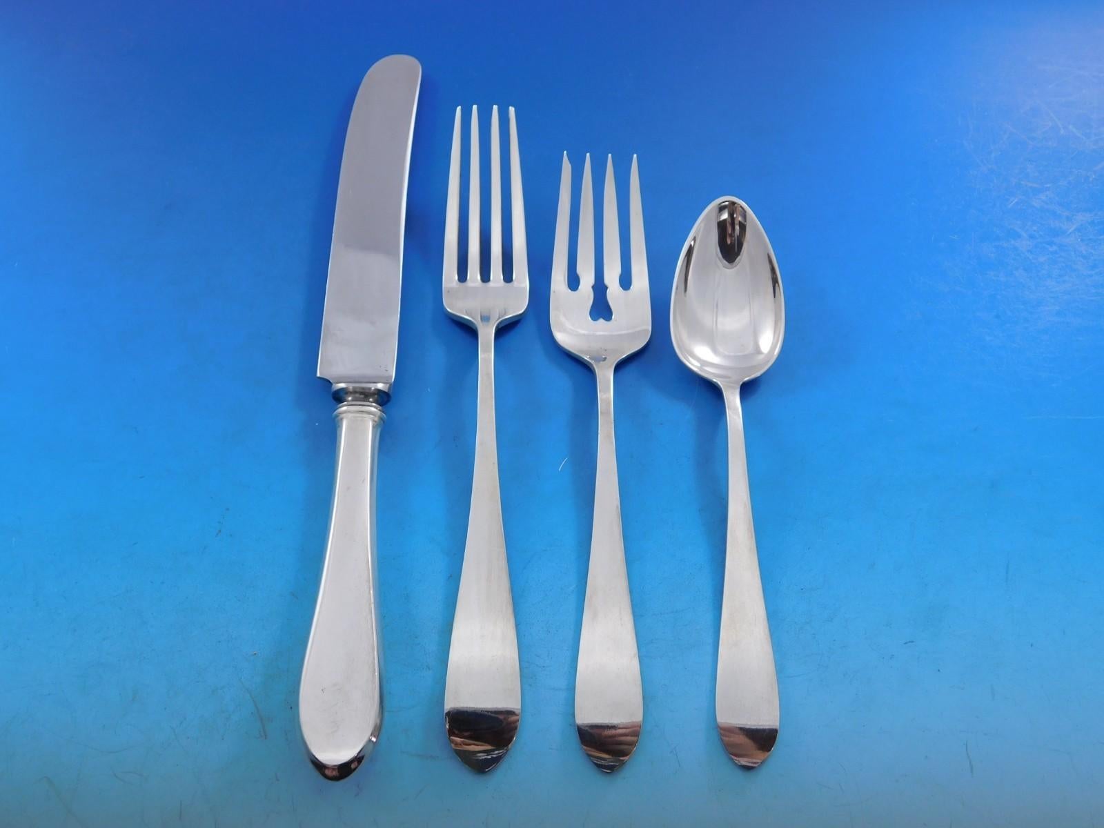 Gorham Plain Sterling Silver Flatware Set Service 155 pieces Fitted Box Dinner en vente 2
