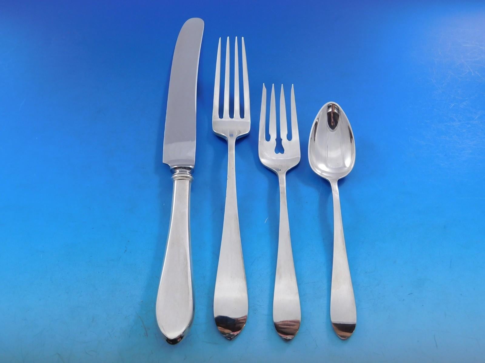 Gorham Plain Sterling Silver Flatware Set Service 155 pieces Fitted Box Dinner en vente 3