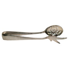 Gorham Plain Sterling Silver Large Ice Tongs