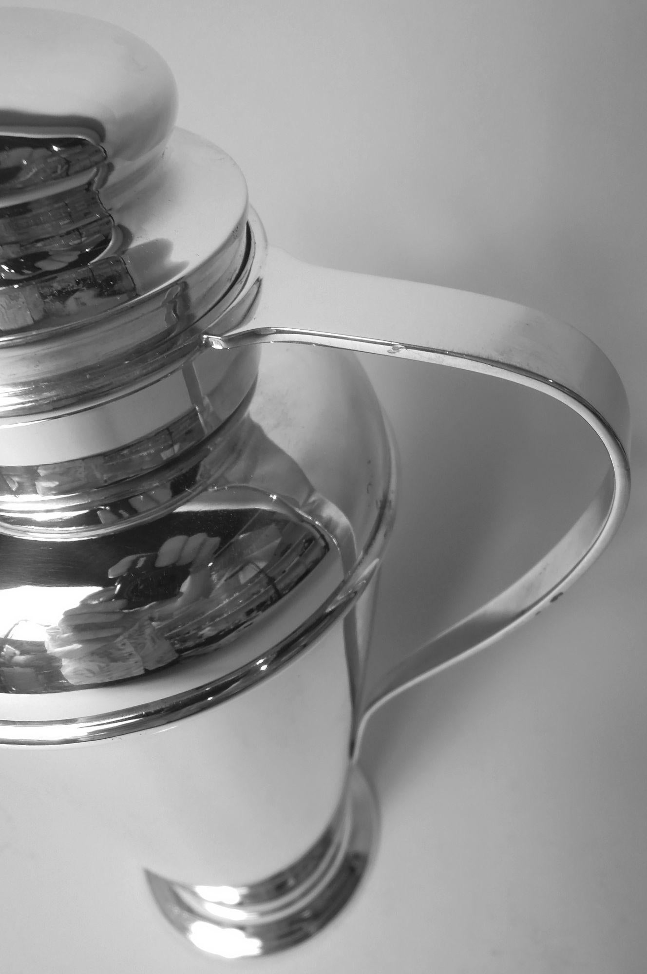 Gorham Prohibition-Era Sterling Silver Cocktail Shaker, 1930 For Sale 3