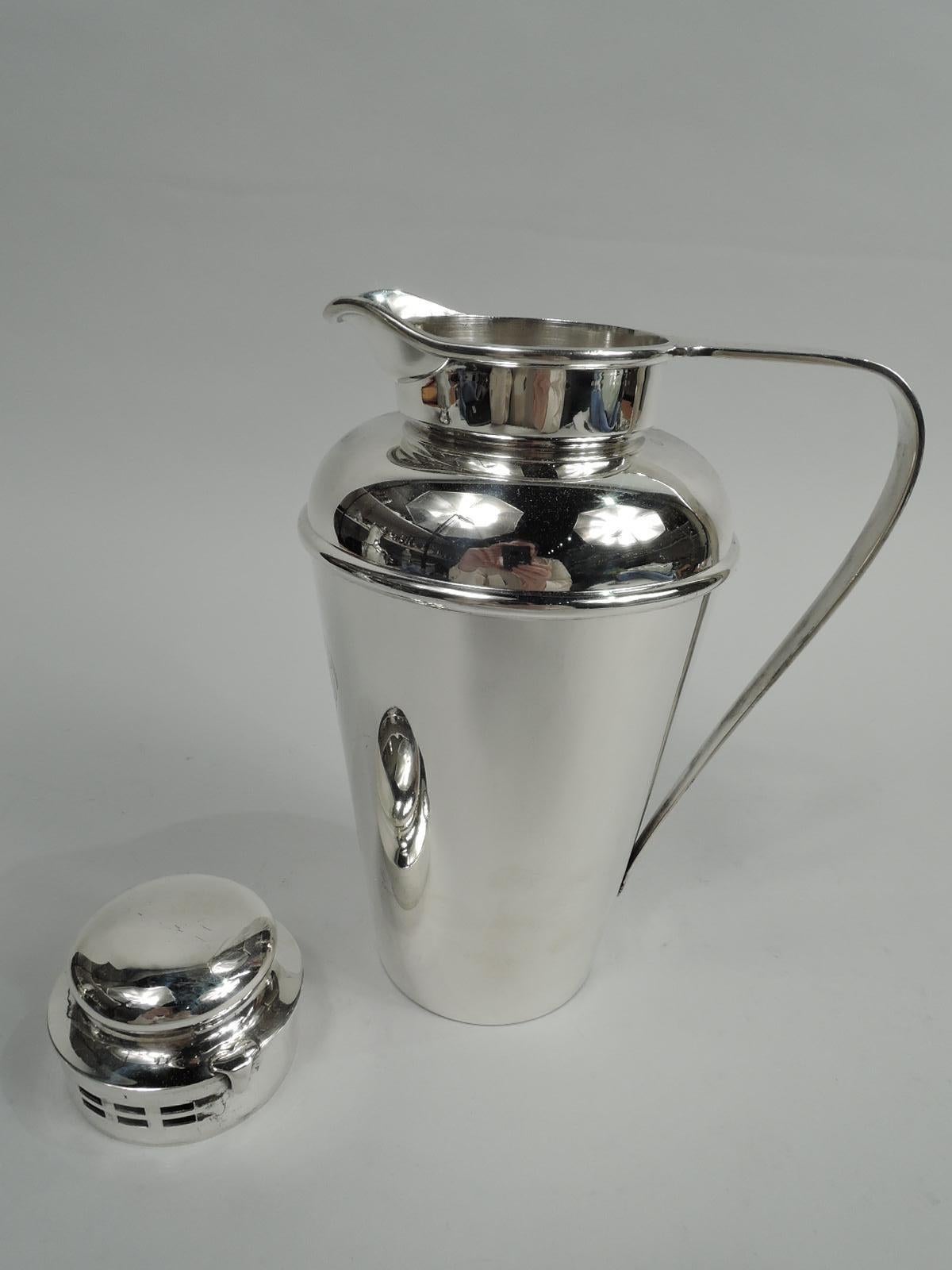 Art Deco Gorham Prohibition-Era Sterling Silver Cocktail Shaker