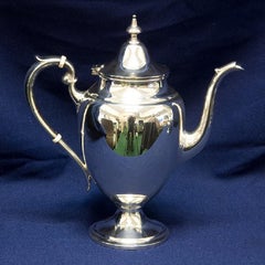 Gorham Puritan 3 Piece Sterling Silver Coffee Set, Creamer and Sugar Bowl