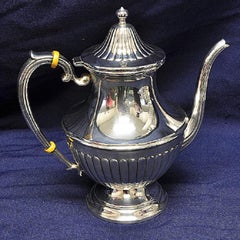 Gorham "Ribbed" Sterling Silver 6 Piece Coffee/Teapot Set with Tray over 148
