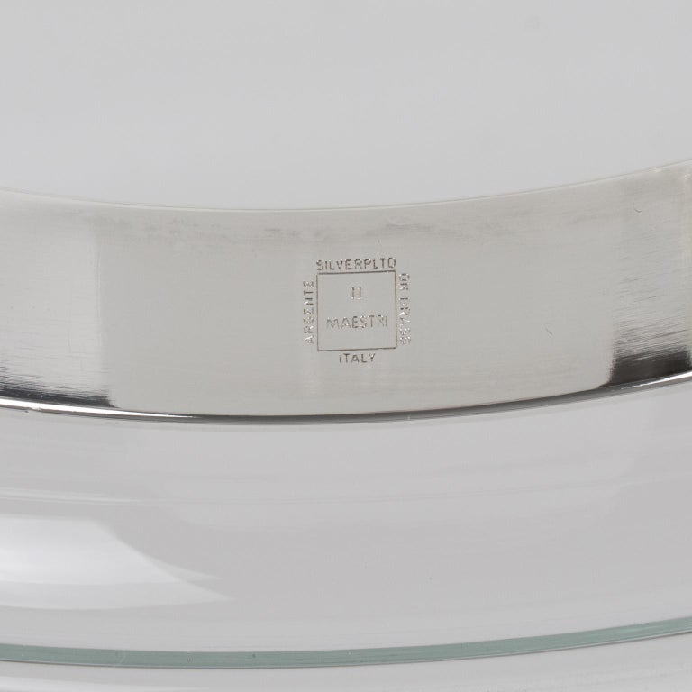 Gorham Silver Plate and Glass Barware Cocktail Martini Pitcher For Sale