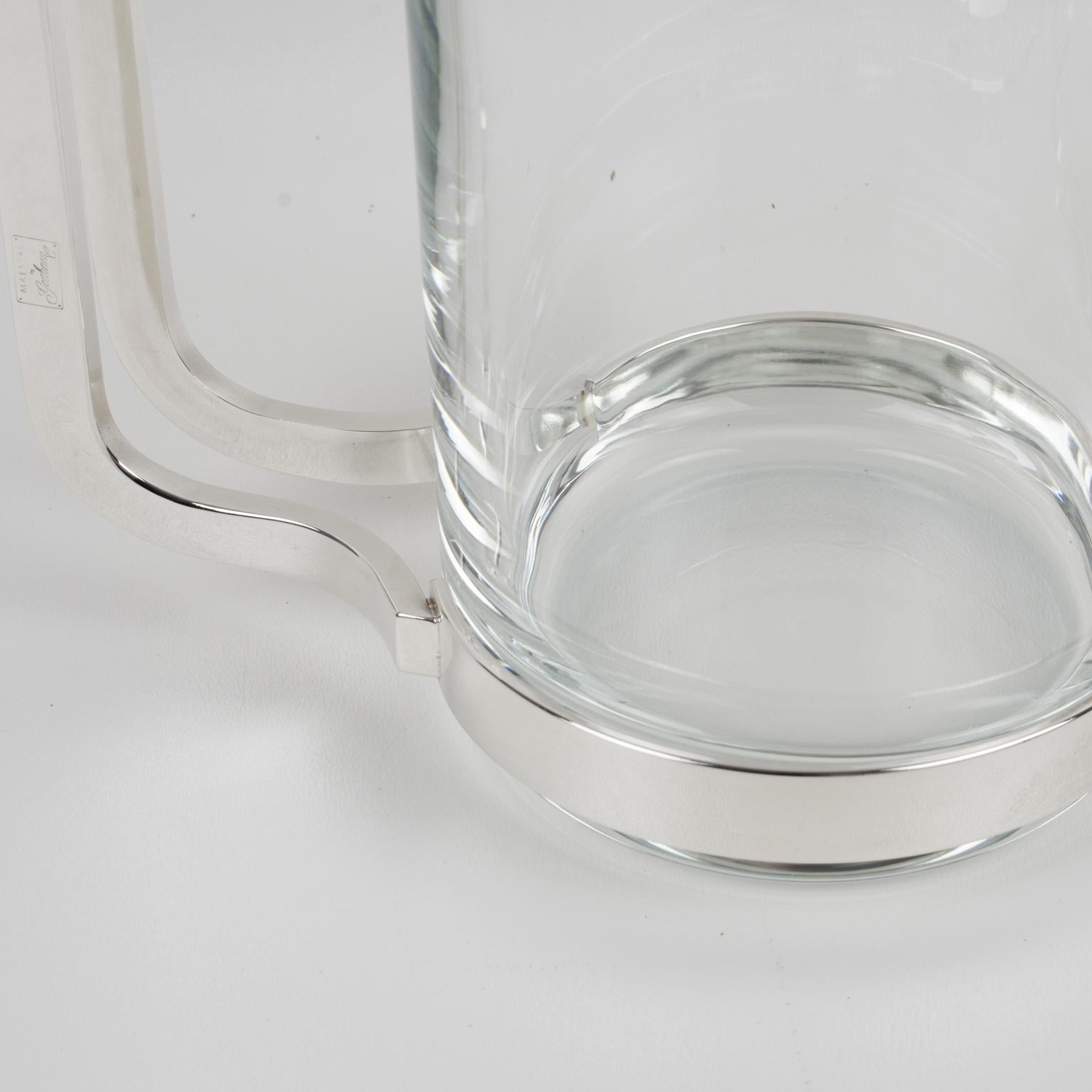 Gorham Silver Plate and Glass Barware Cocktail Martini Pitcher Mixer