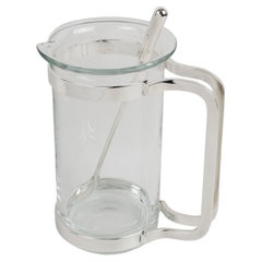 Gorham Silver Plate and Glass Barware Martini Cocktail Pitcher