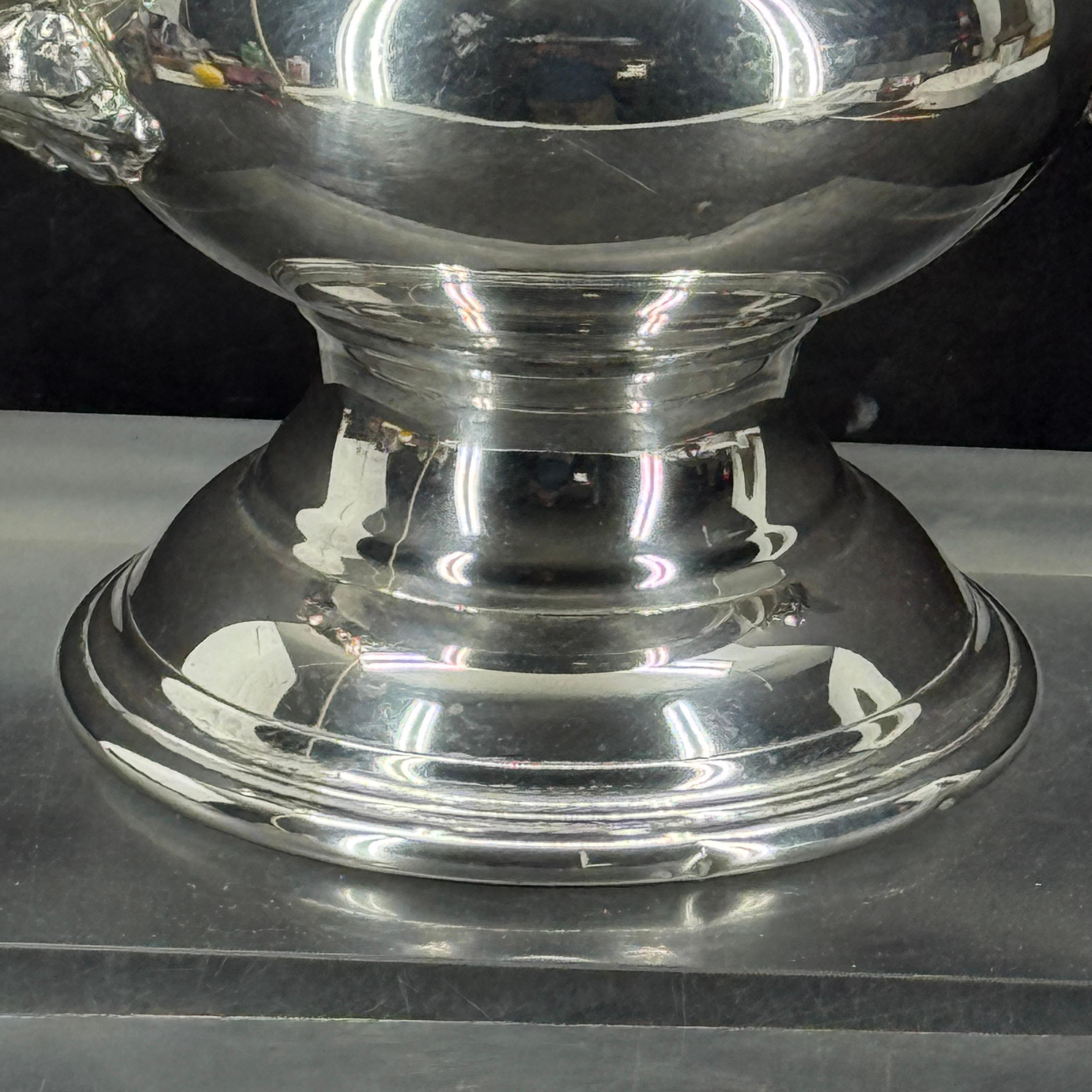Gorham Silver Plate Wine Champagne Cooler Holder with Handles For Sale 3