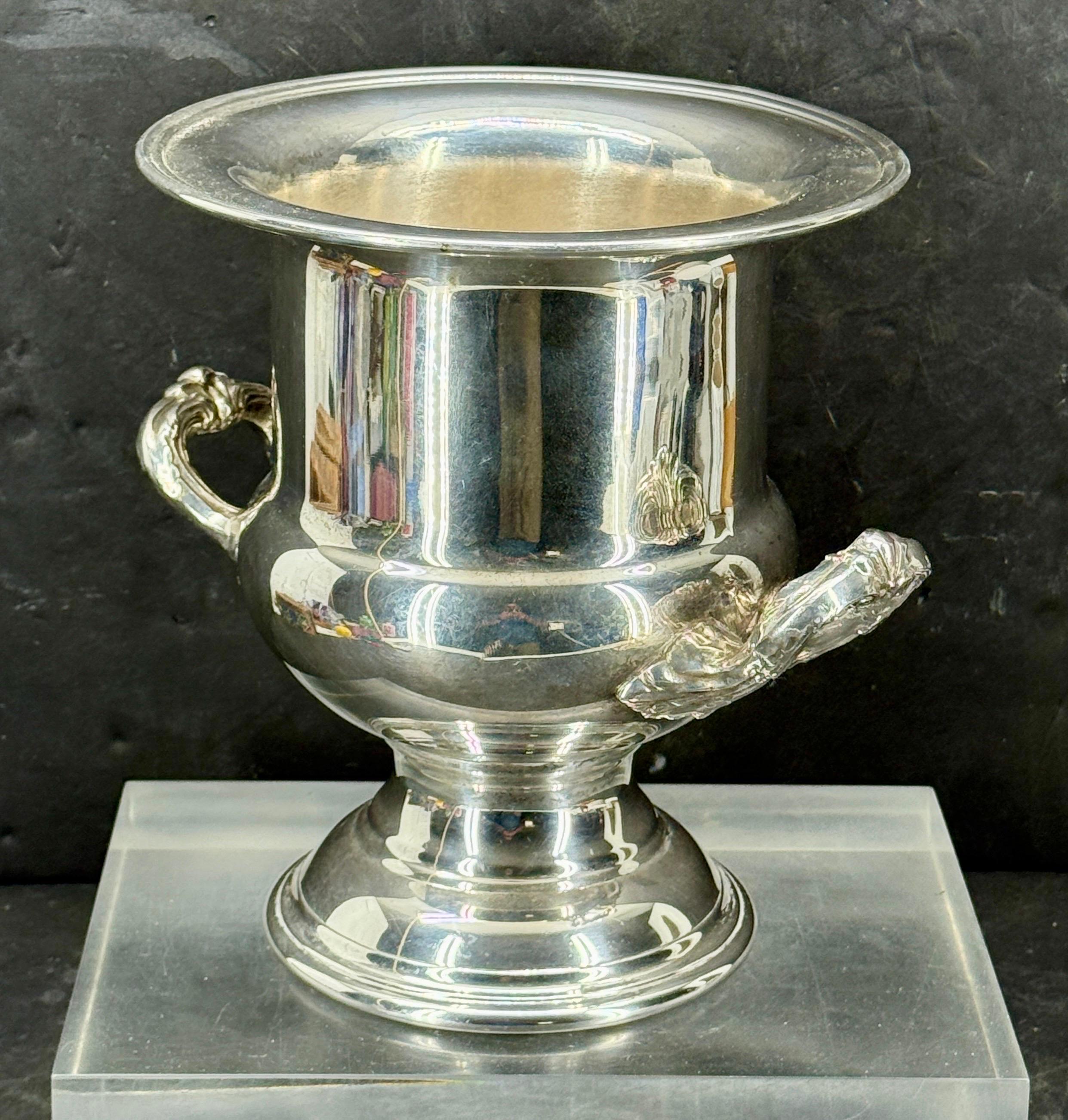 Gorham Silver Plate Wine Champagne Cooler Holder with Handles For Sale 6