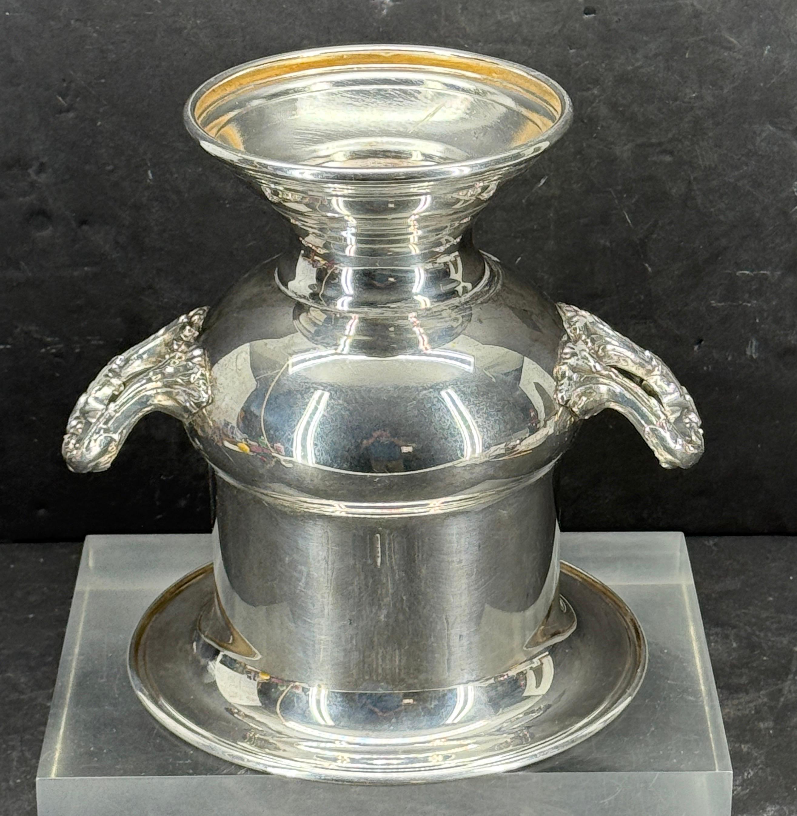 Gorham Silver Plate Wine Champagne Cooler Holder with Handles For Sale 7