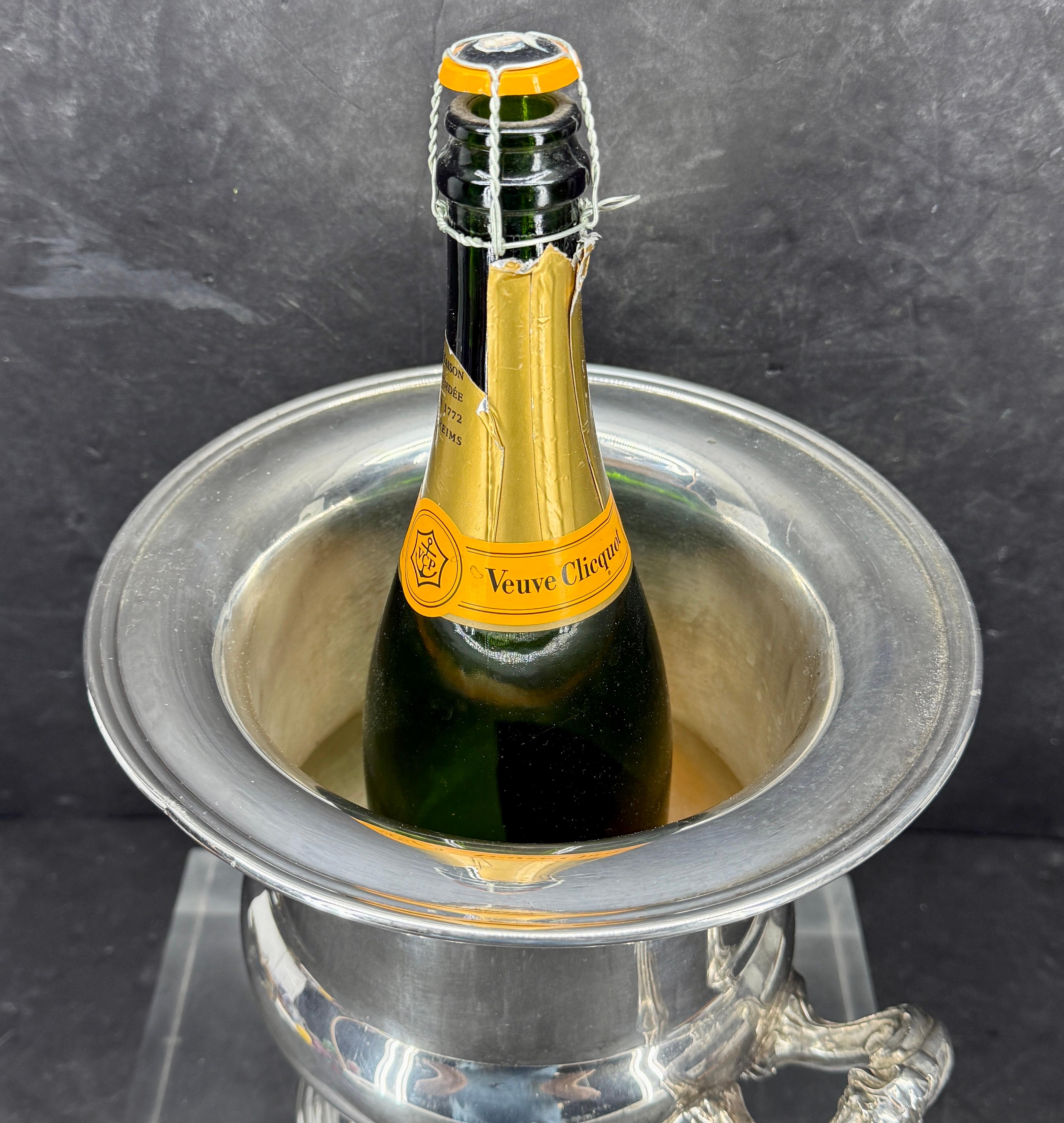 American Gorham Silver Plate Wine Champagne Cooler Holder with Handles For Sale