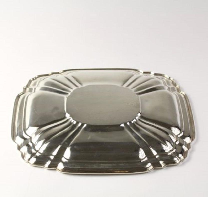 Gorham Silber Serviertablett, Sterling 925 geriffeltes Sammlerstück poliert Damen