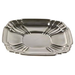 Gorham Silver Serving Tray, Sterling 925 Fluted Collectible Polished