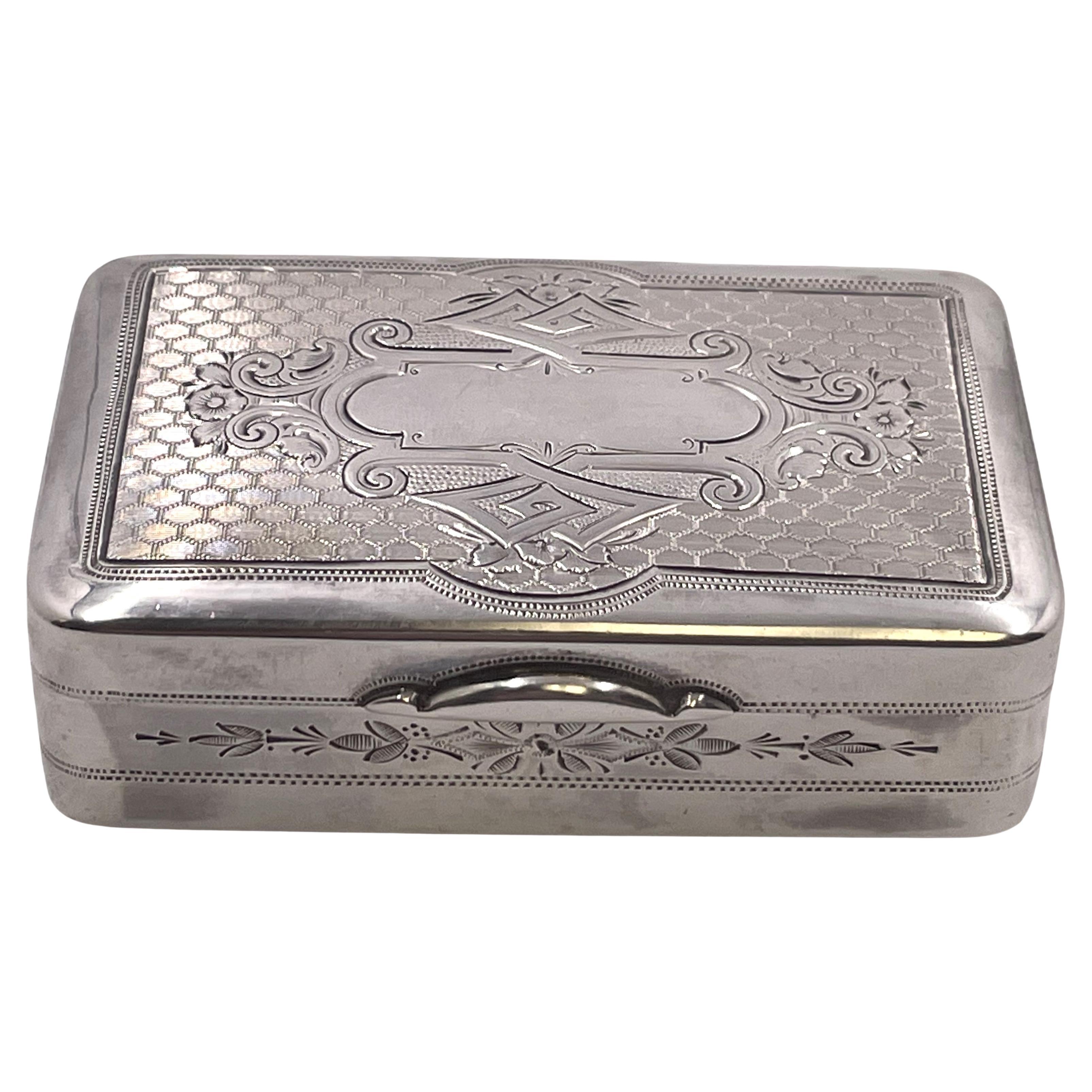 Gorham Silver Schnupftabakdose aus der Mitte des 19.