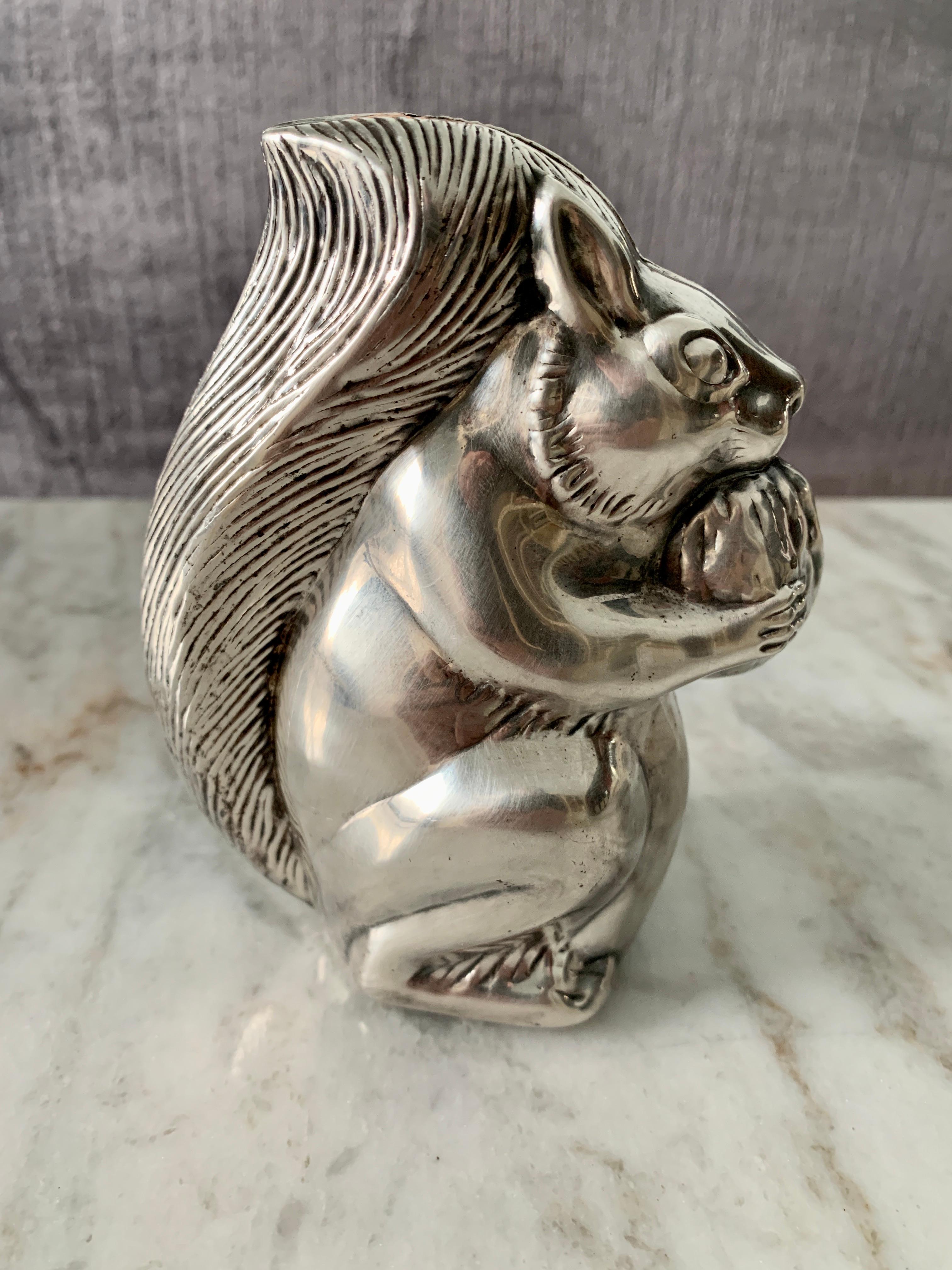 20th Century Gorham Silver Squirrel Bank