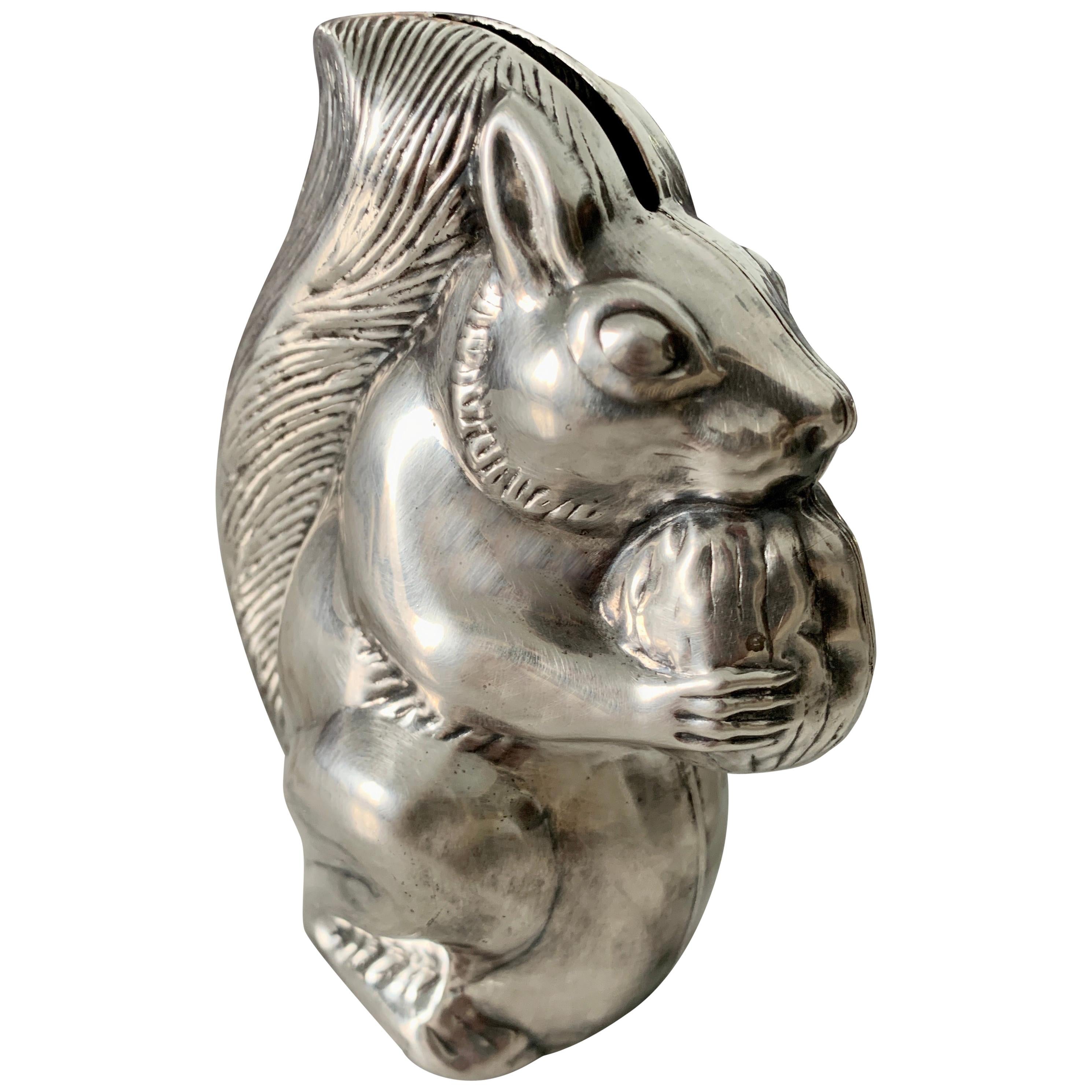 Gorham Silver Squirrel Bank