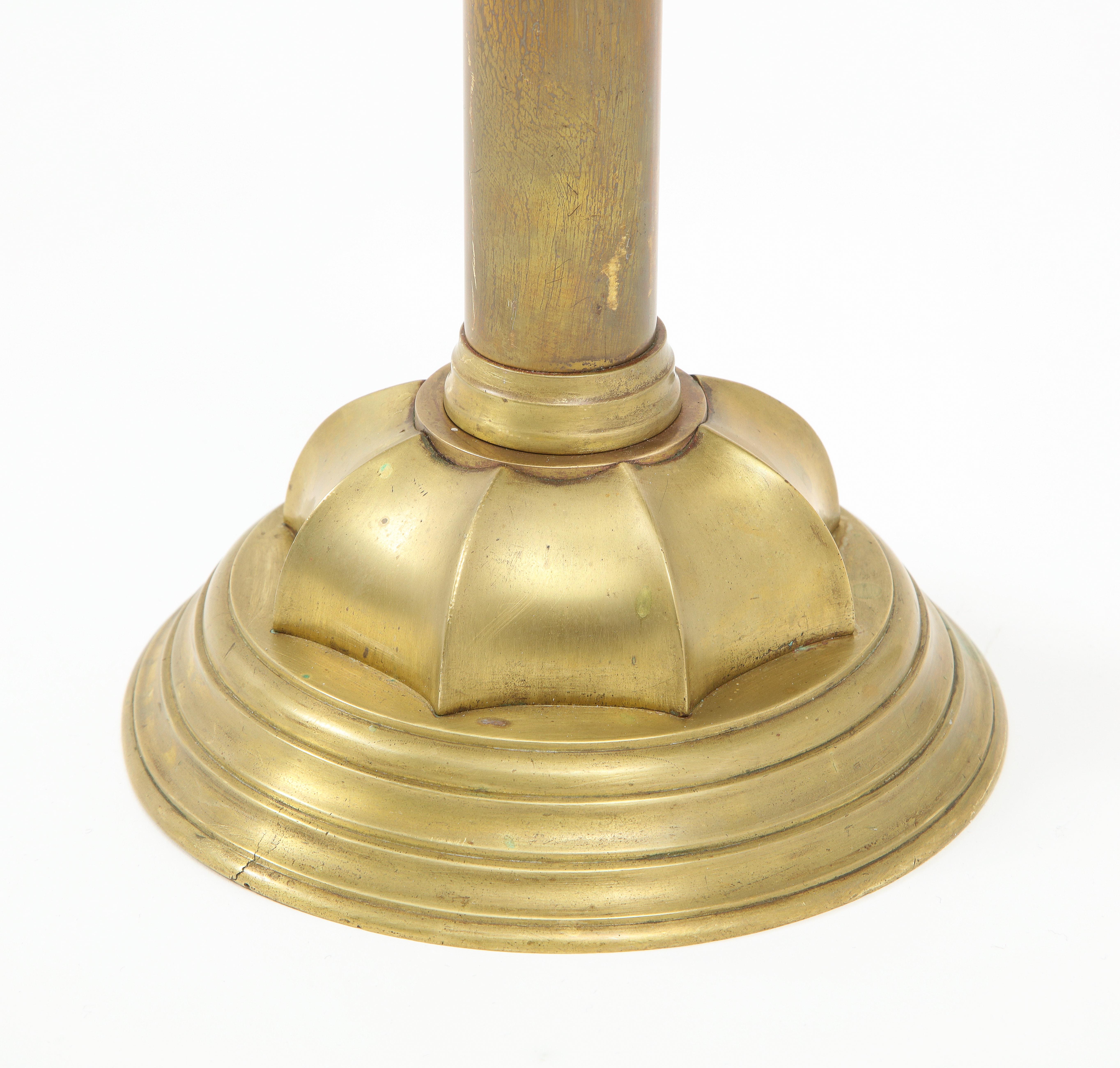Gorham Solid Brass Antique Candlesticks For Sale 2