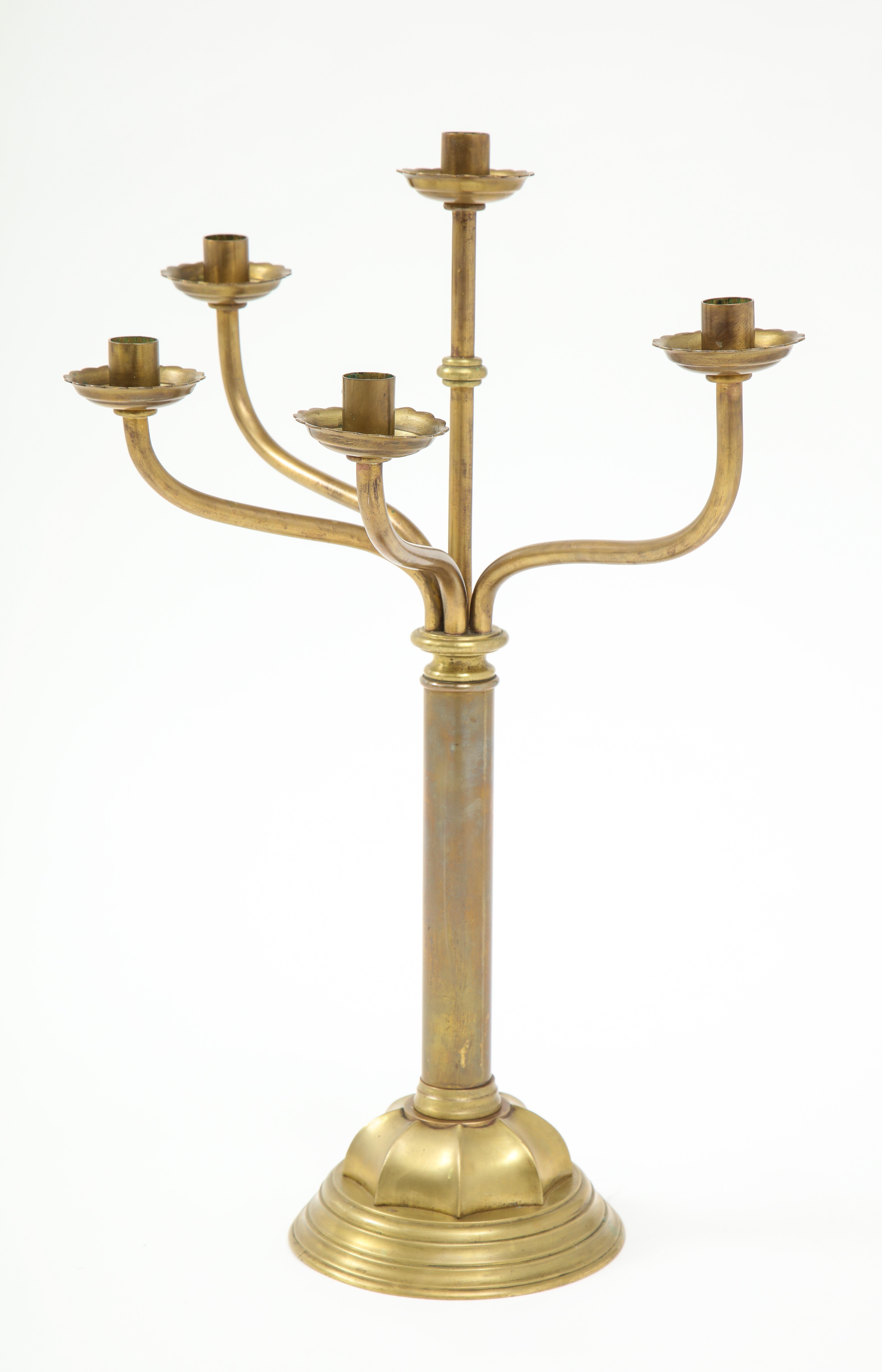 Candelieri antichi in ottone massiccio Gorham in vendita 2