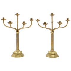 Gorham Solid Brass Antique Candlesticks