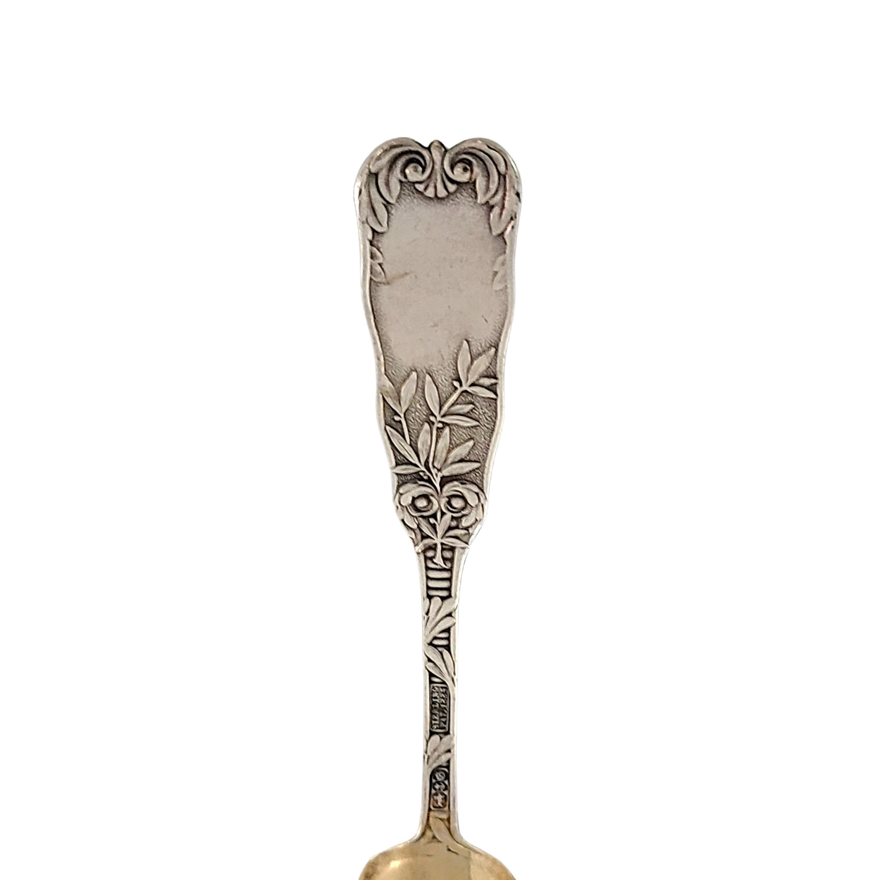 Gorham St Cloud Sterling Silver Bright Cut Gold Wash Bowl Ice Cream Spoon In Good Condition In Washington Depot, CT