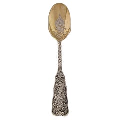 Gorham St Cloud Sterling Silver Bright Cut Gold Wash Bowl Ice Cream Spoon