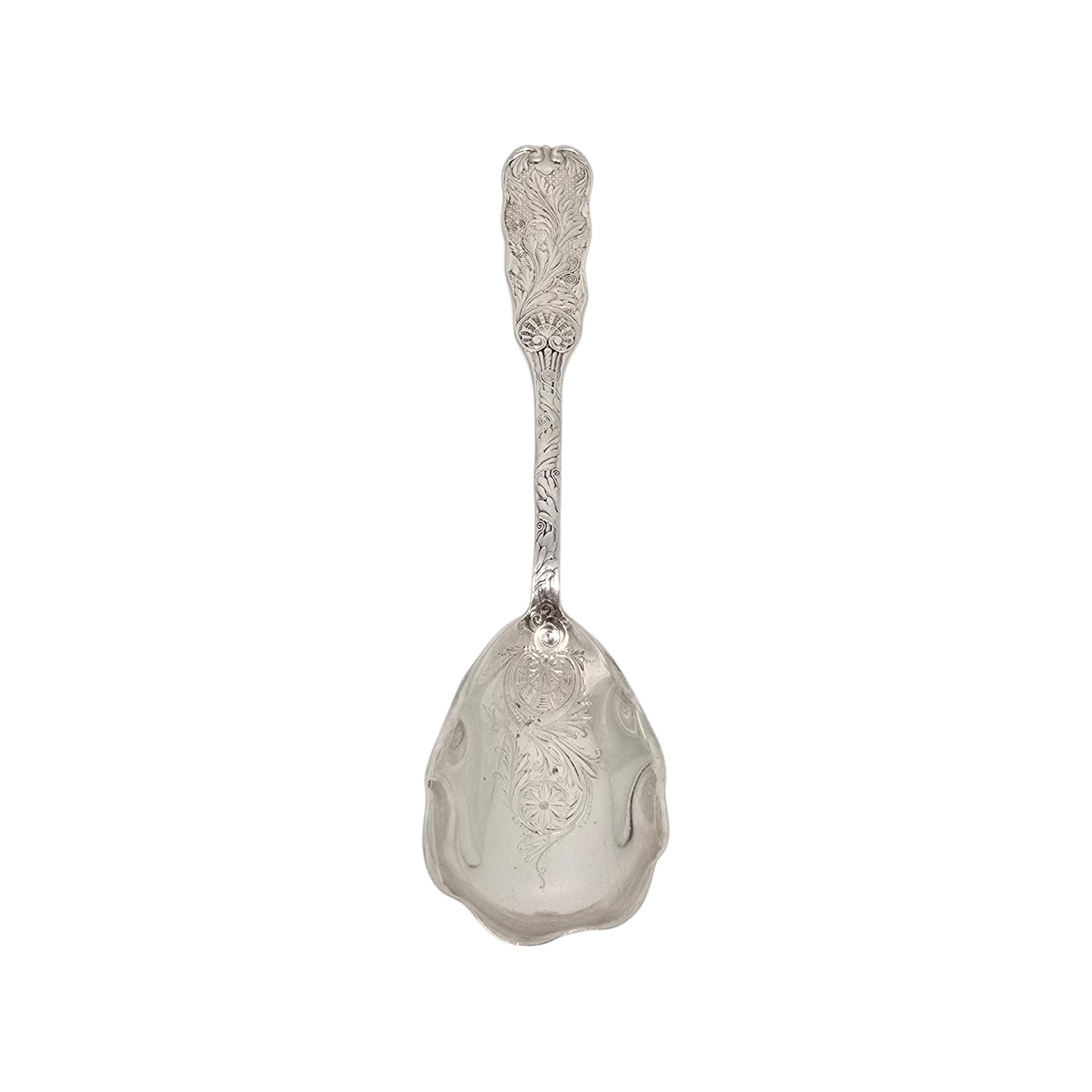 Gorham St Cloud Sterling Silber Bright Cut Preserve Löffel w / Gravur #22992