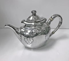 Gorham Sterling Art & Crafts Nouveau Tea Coffee Set, 1897