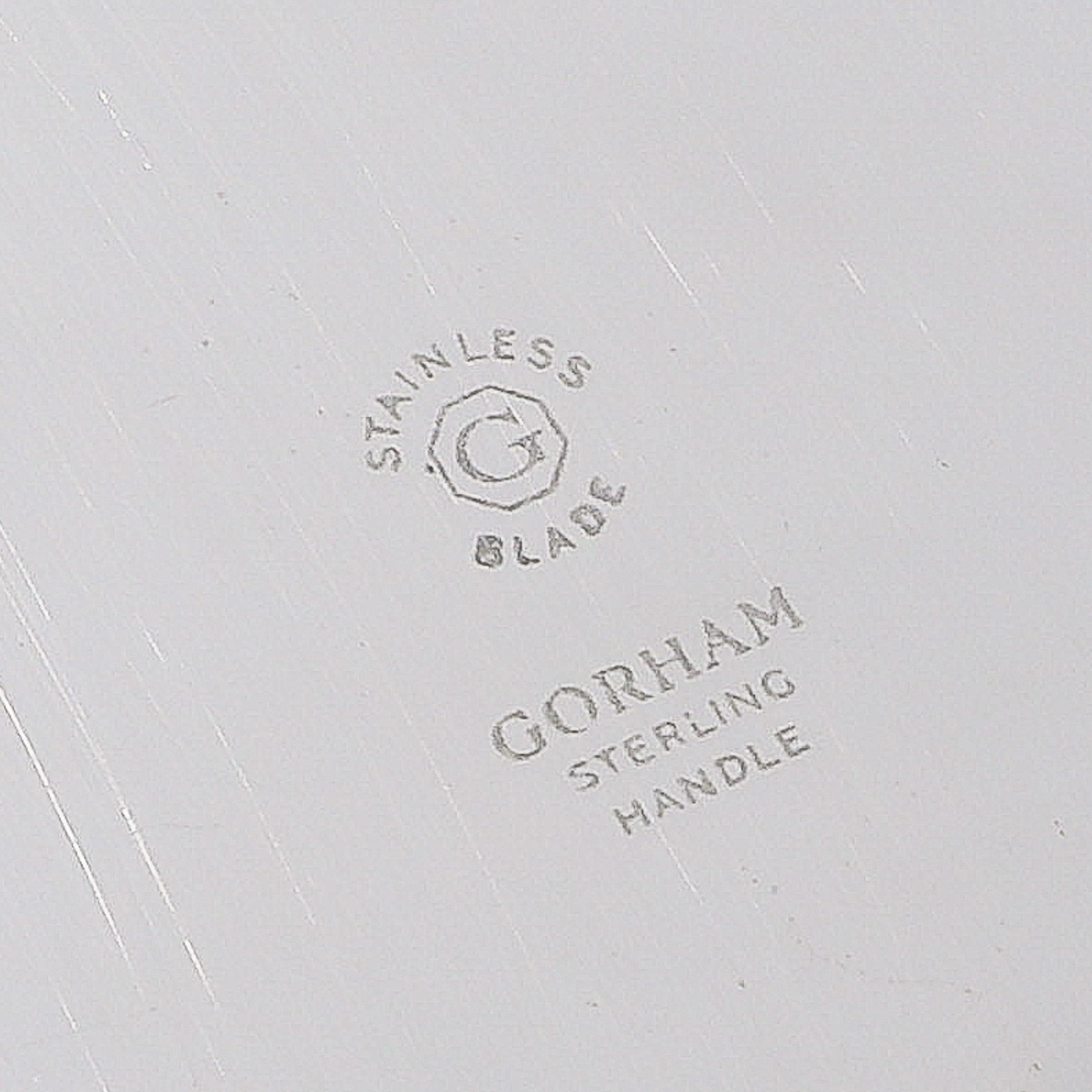 Gorham Sterling Decor Pattern Flatware Service for 12 With Serving Pieces 5