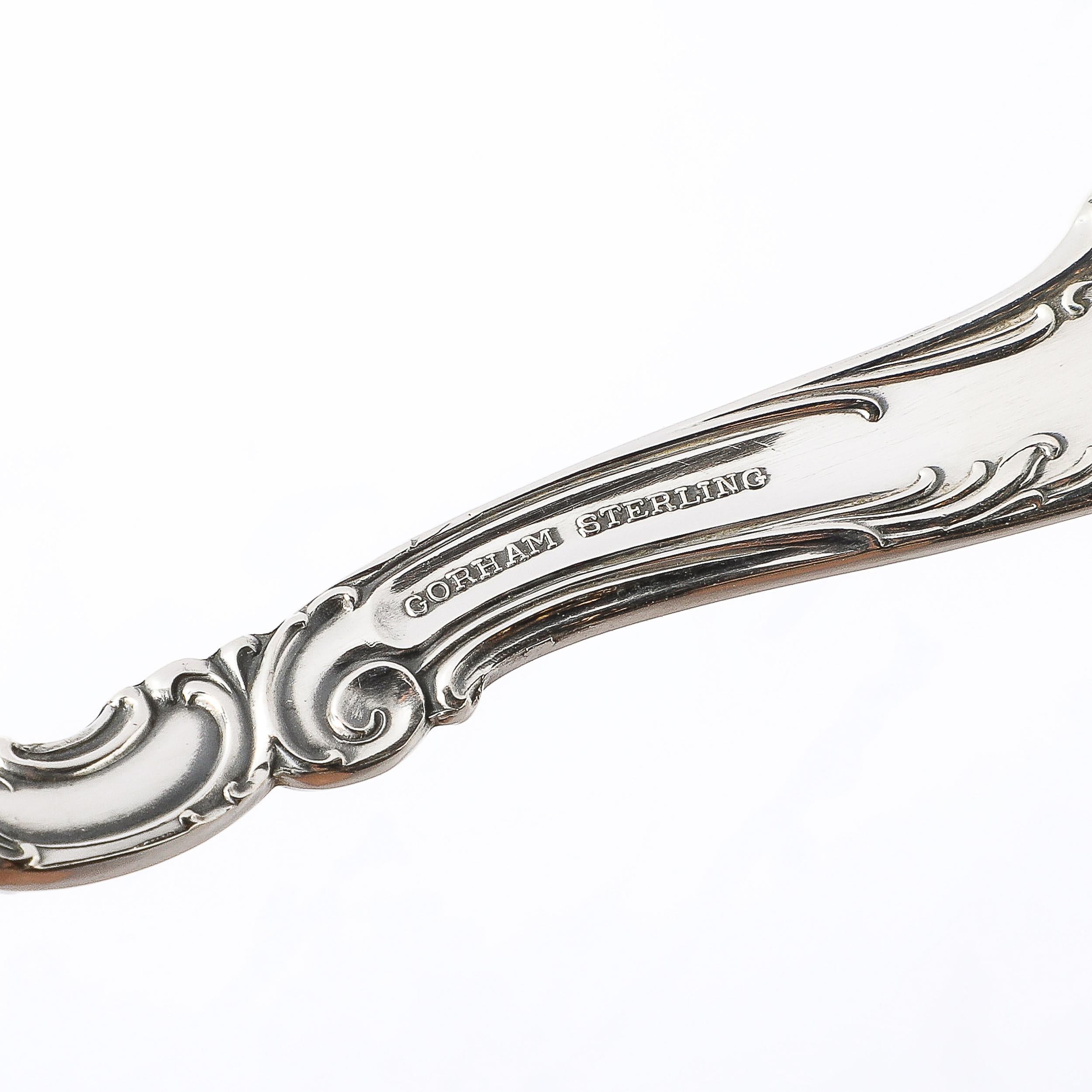 Gorham Sterling Decor Pattern Flatware Service for 12 With Serving Pieces 9