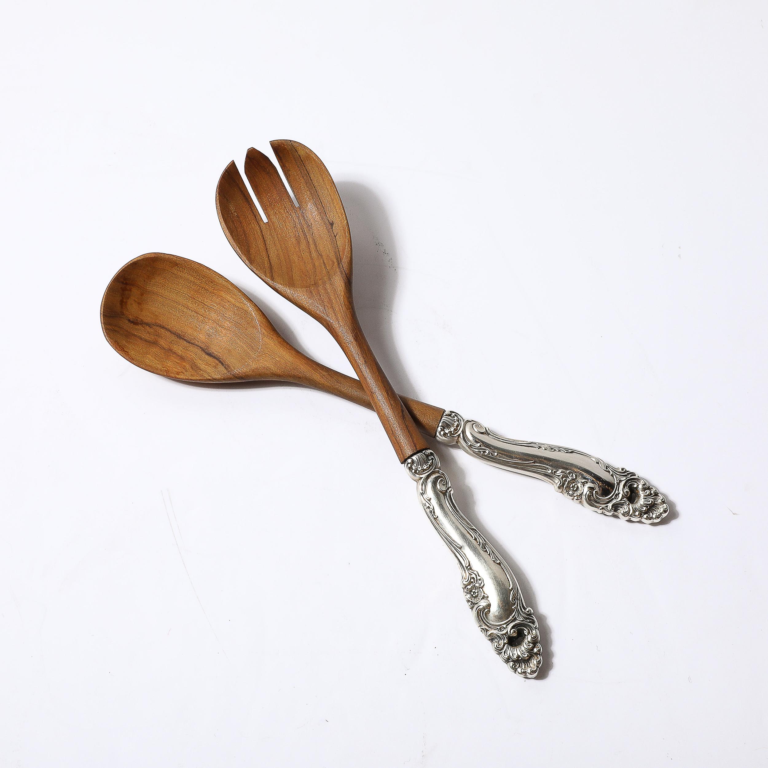 Mid-20th Century Gorham Sterling Decor Pattern Flatware Service for 12 With Serving Pieces
