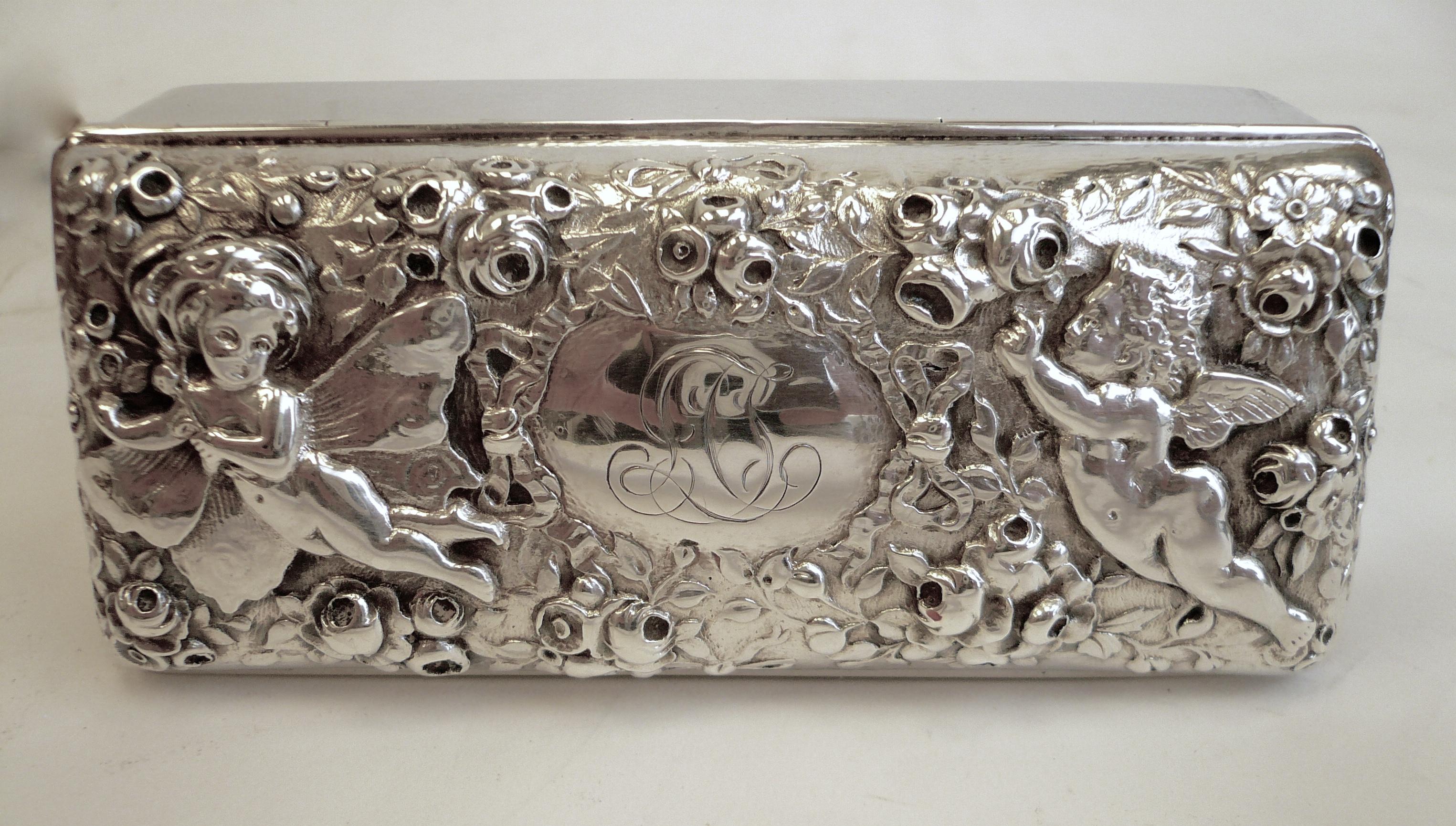 19th Century Gorham Sterling Repousse Box