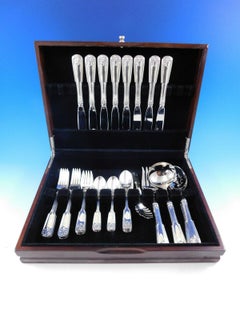 Gorham Sterling Shell Aka Hampton Sterling Silver Flatware Set Service 45 Pcs