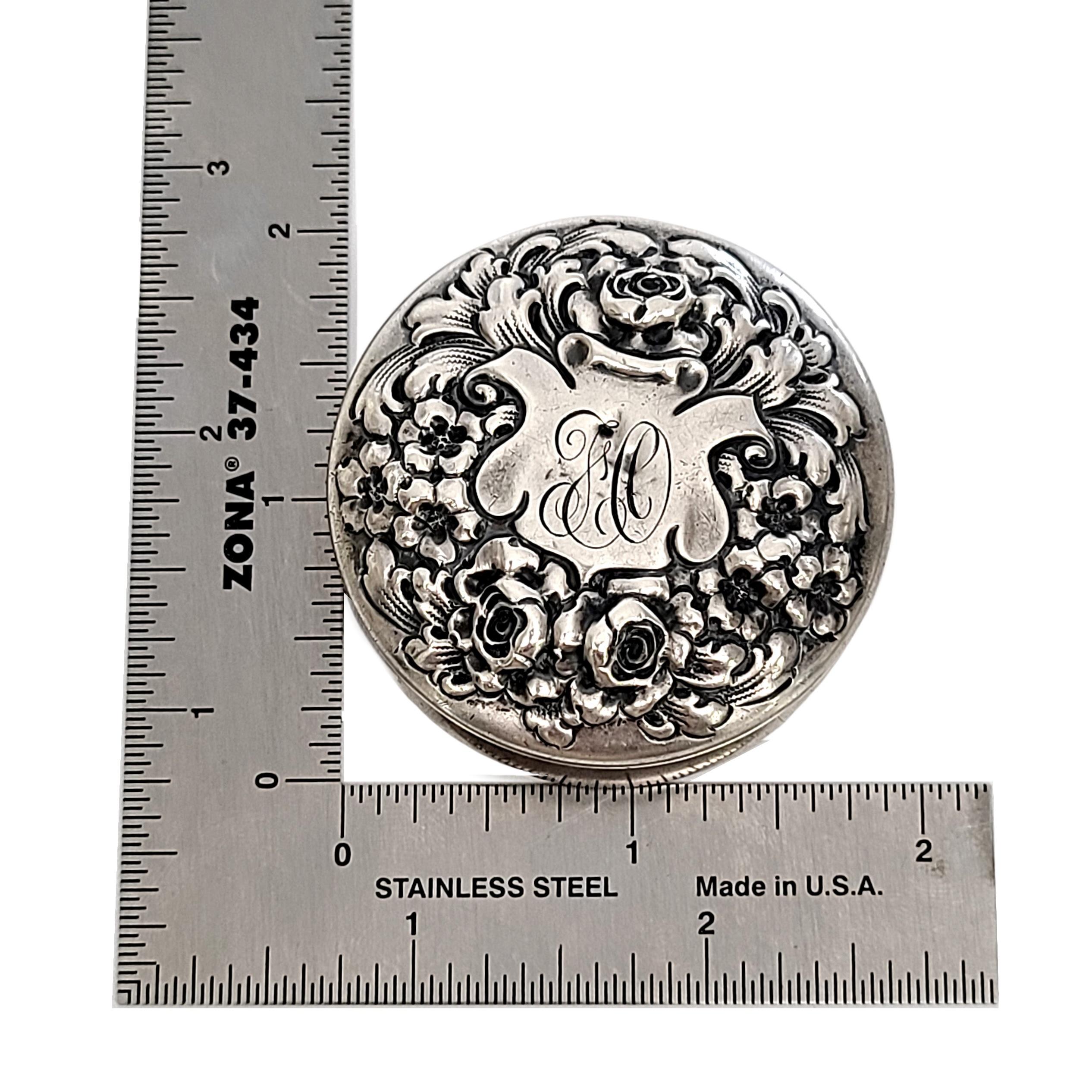 Gorham Sterling Silver 1428M Round Pill Box with Monogram 3