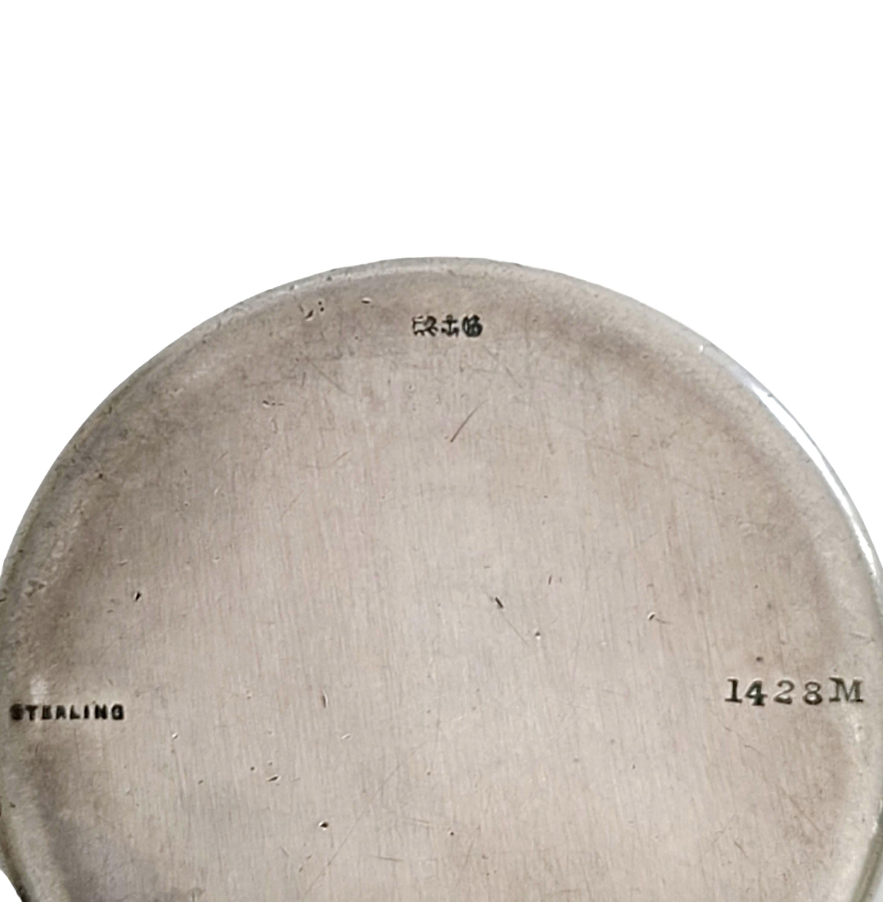 Gorham Sterling Silver 1428M Round Pill Box with Monogram 2