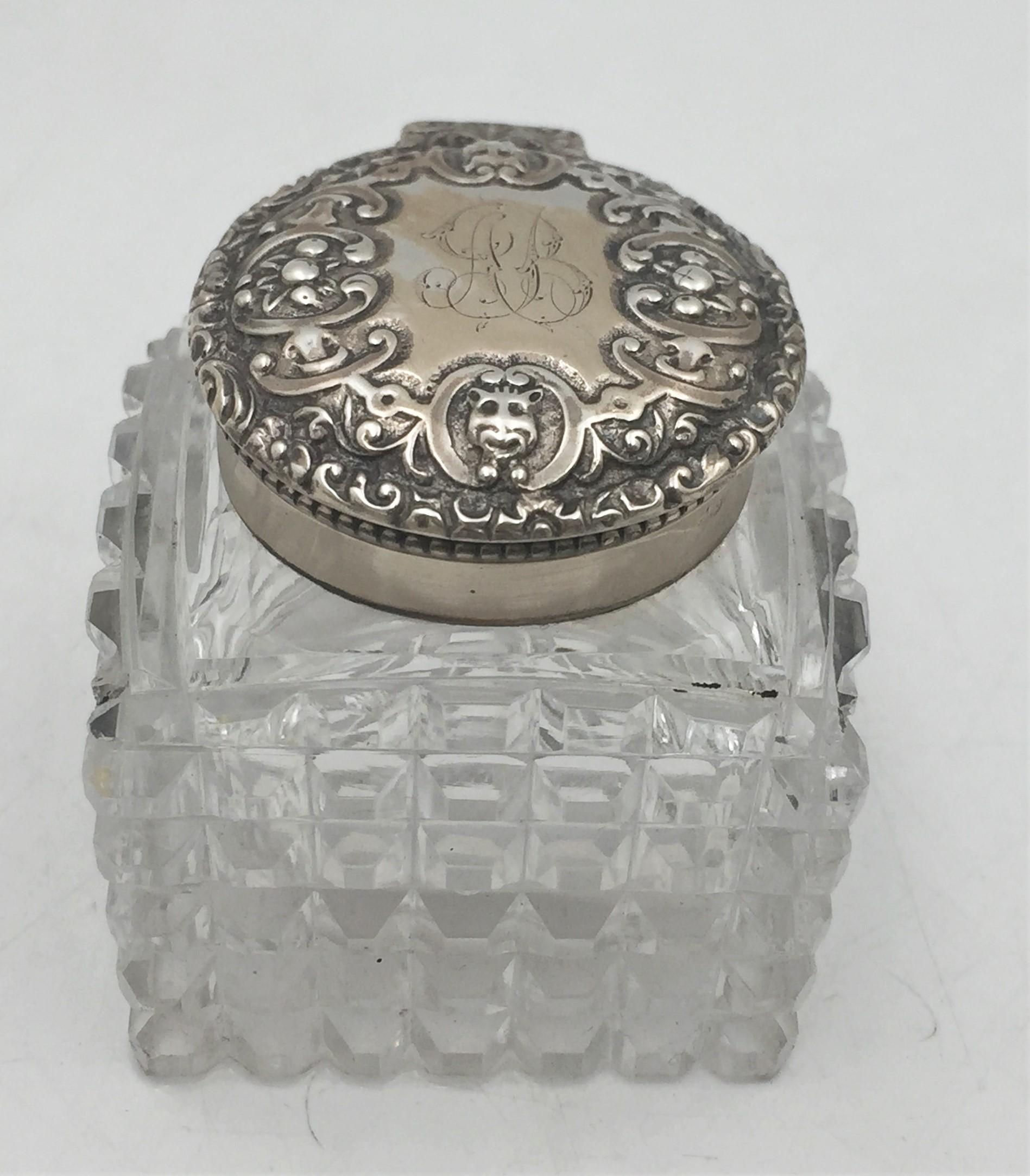 Gorham Sterling Silver 1886 Table Top Double Inkwell In Good Condition For Sale In New York, NY