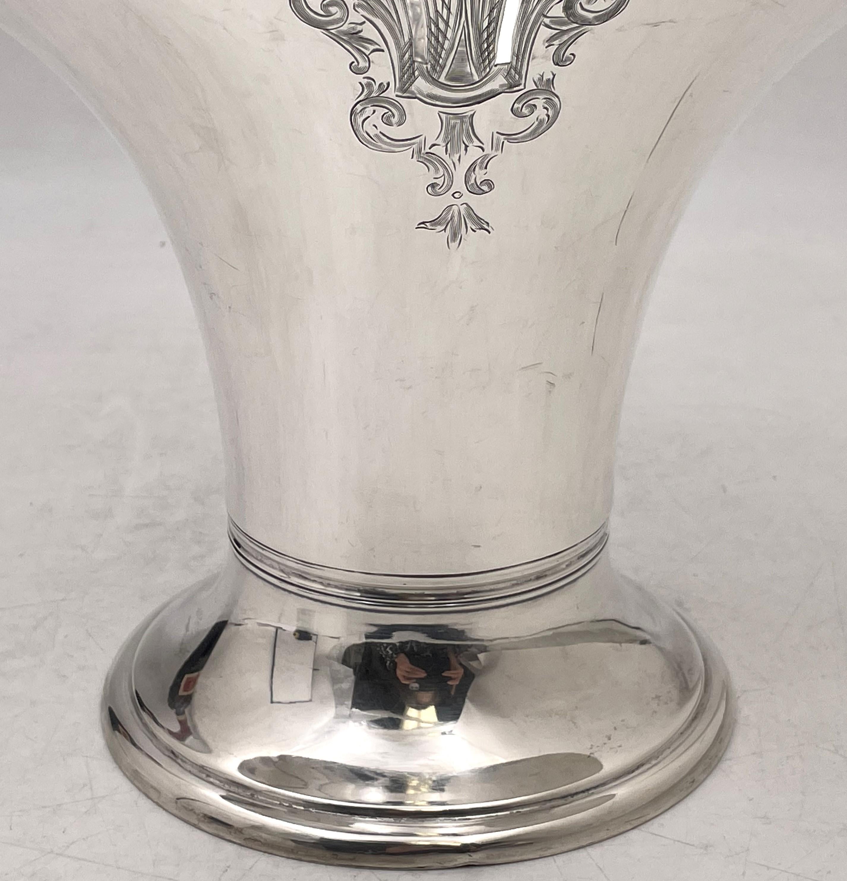 Gorham Sterling Silver 1915 Basket Bowl in Art Nouveau Style with Pierced Motifs For Sale 4