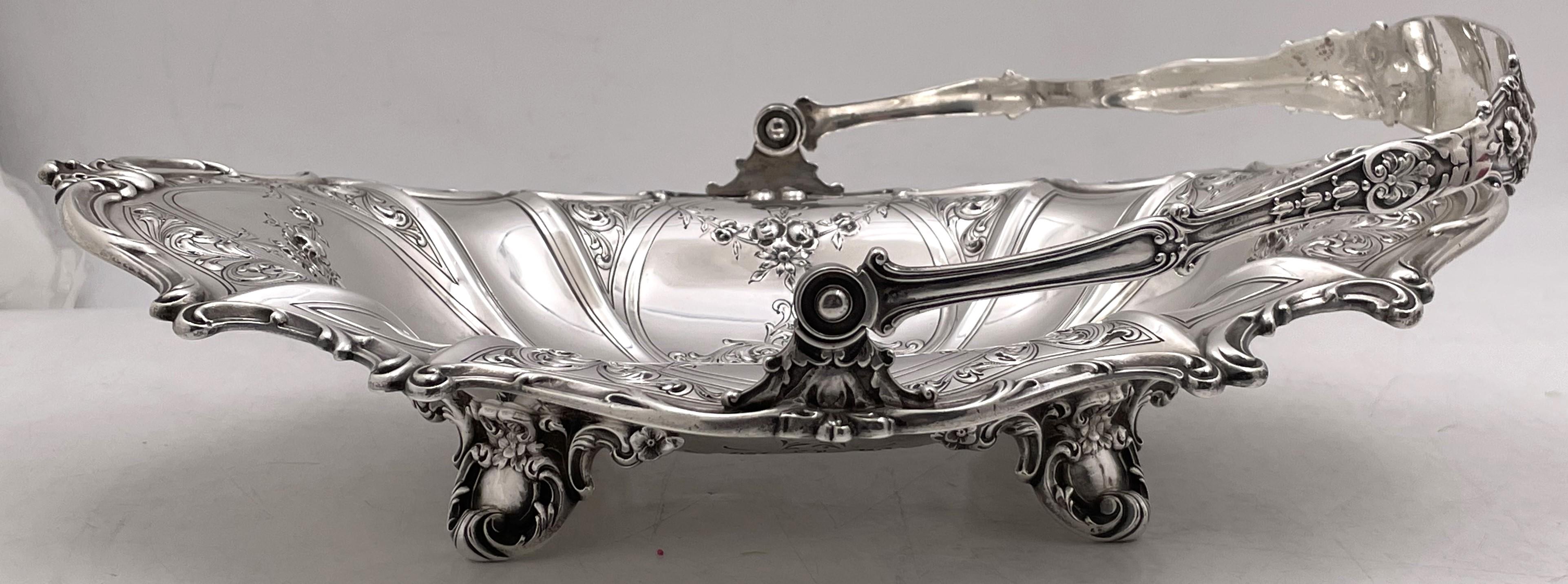 Cuenco cesta Gorham de plata de ley de 1916 de estilo Art Nouveau en venta 1