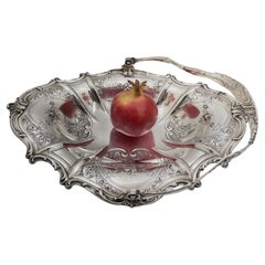 Gorham Sterling Silver 1916 Basket Bowl in Art Nouveau Style
