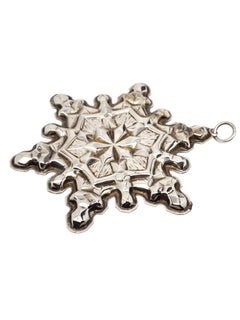 Gorham Sterling Silver 1971 Snowflake Christmas Ornament #24338