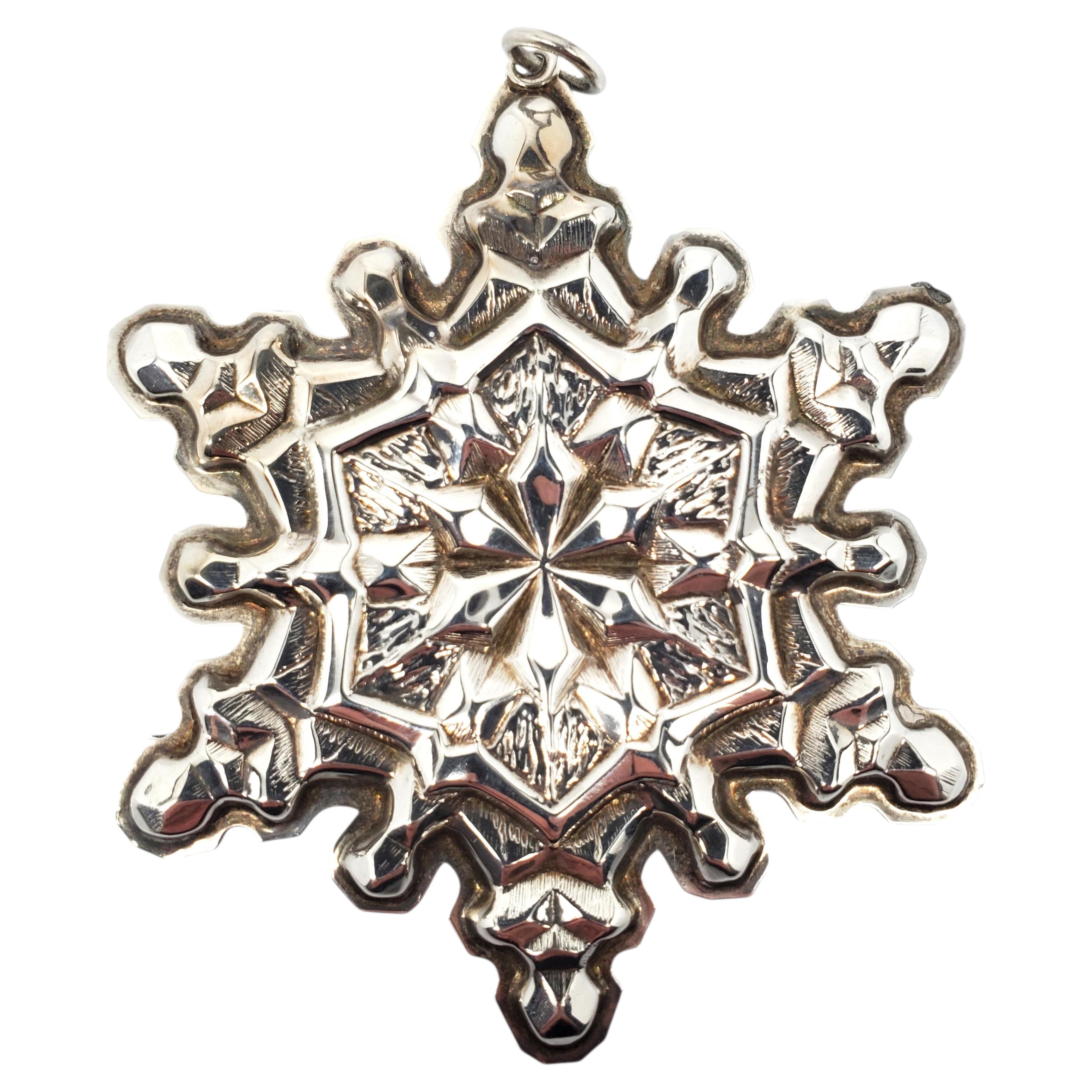 Gorham Sterling Silver 1971 Snowflake Christmas Ornament #24338