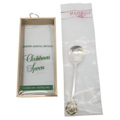 Vintage Gorham Sterling Silver 1977 Christmas Spoon Sealed with Box #15798