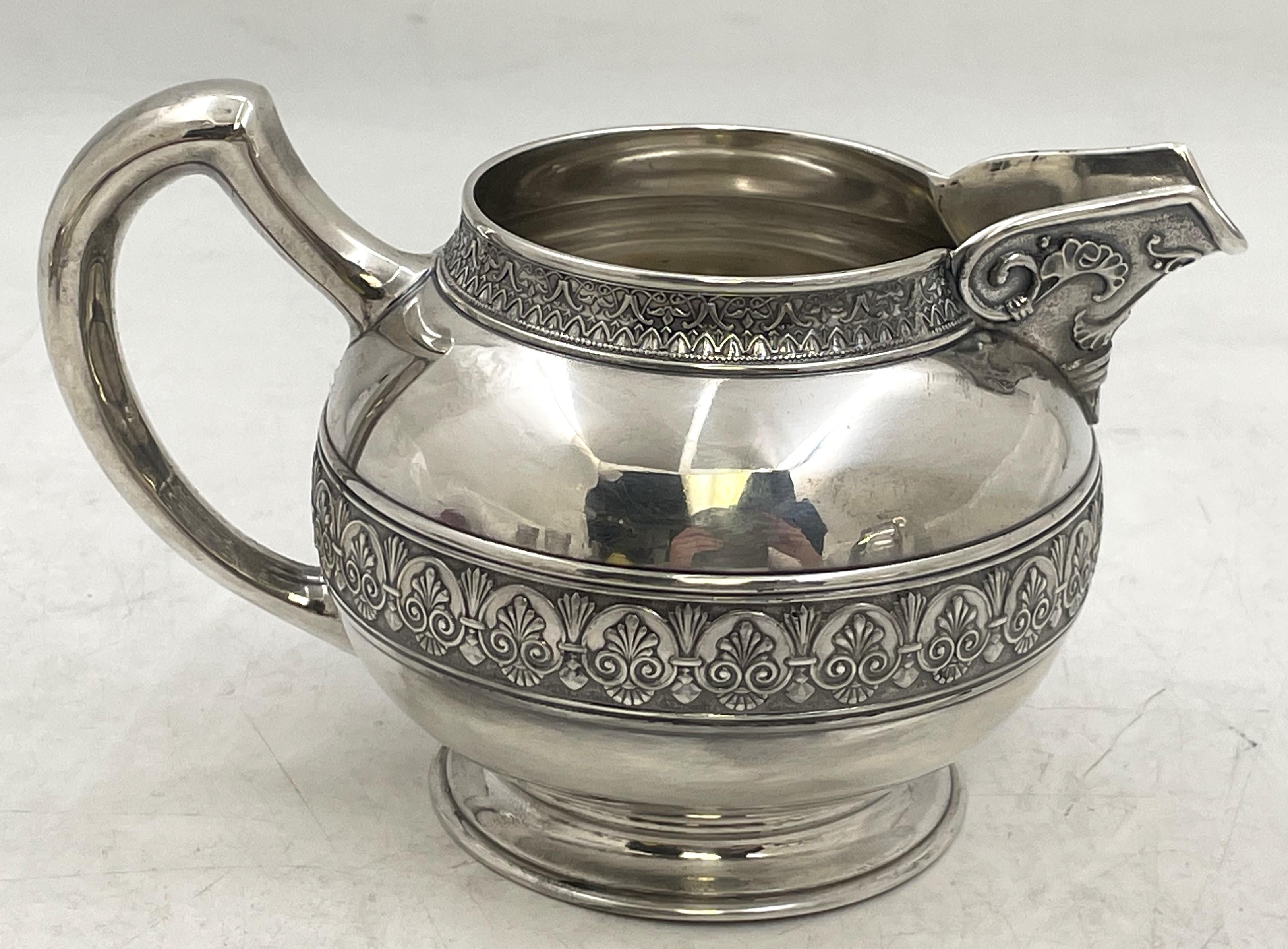 Set da caffè e da tè a 4 pezzi in argento sterling di Gorham con motivo Pompei del 1886 in vendita 5