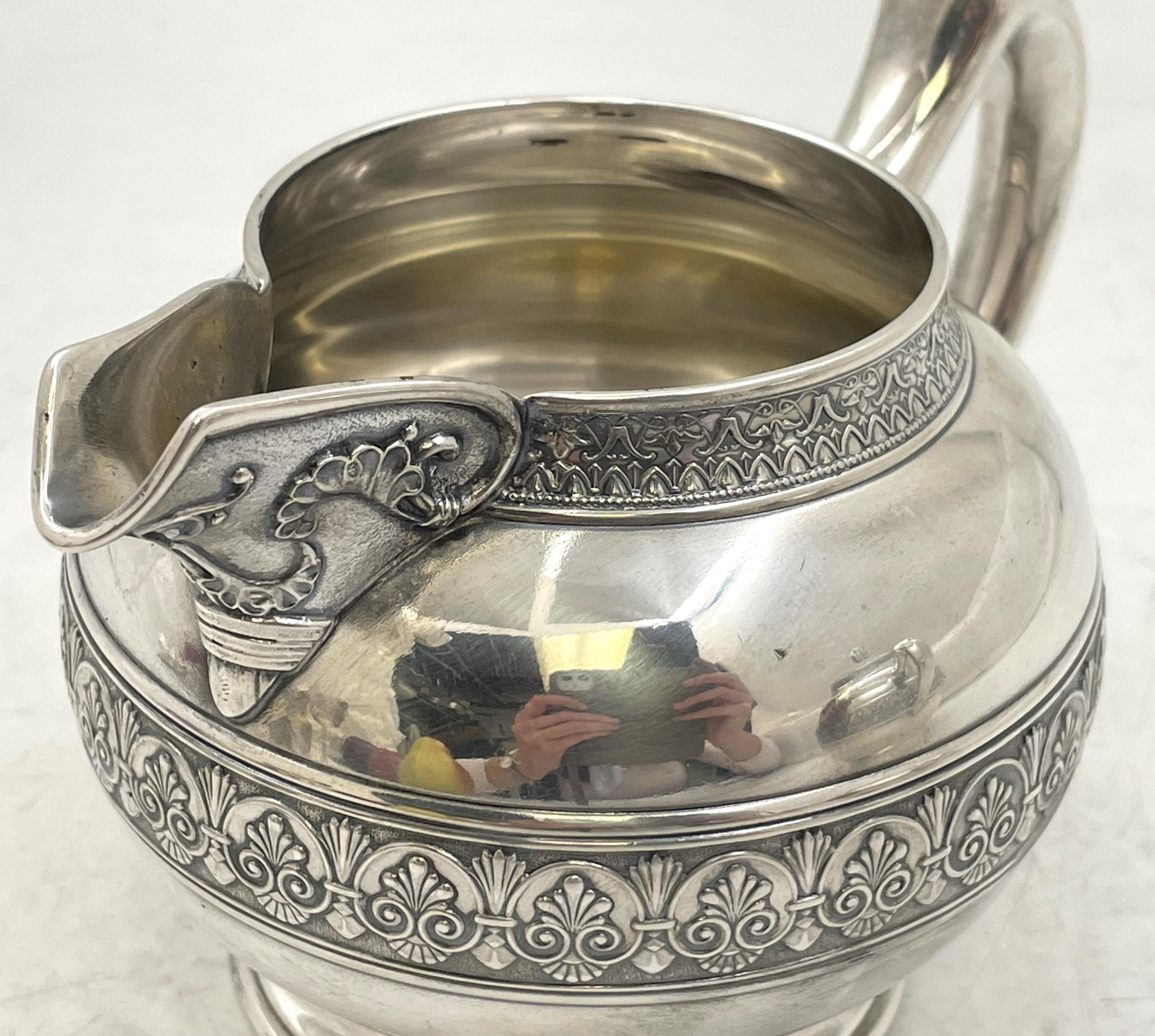 Set da caffè e da tè a 4 pezzi in argento sterling di Gorham con motivo Pompei del 1886 in vendita 6