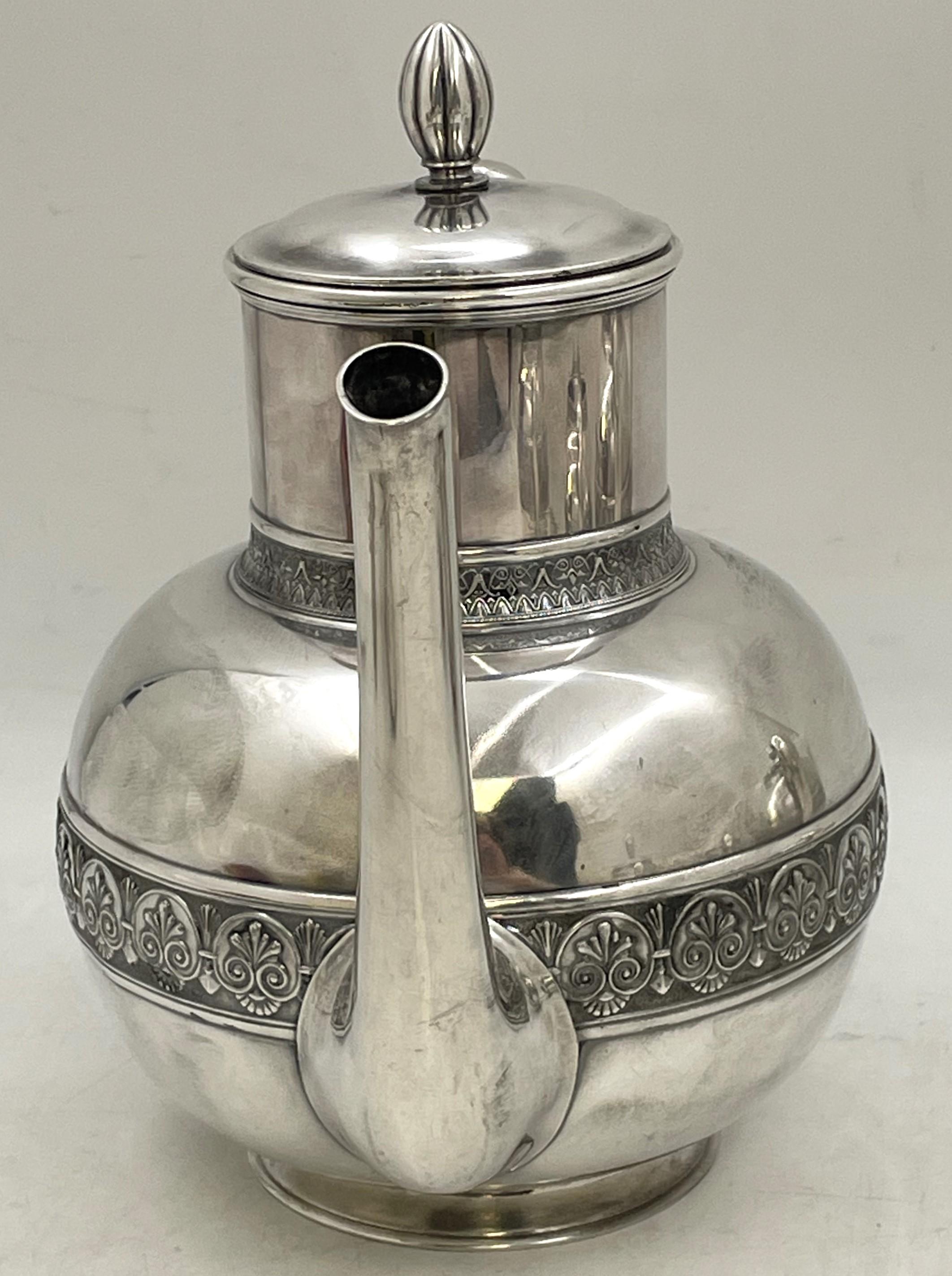 Americano Set da caffè e da tè a 4 pezzi in argento sterling di Gorham con motivo Pompei del 1886 in vendita