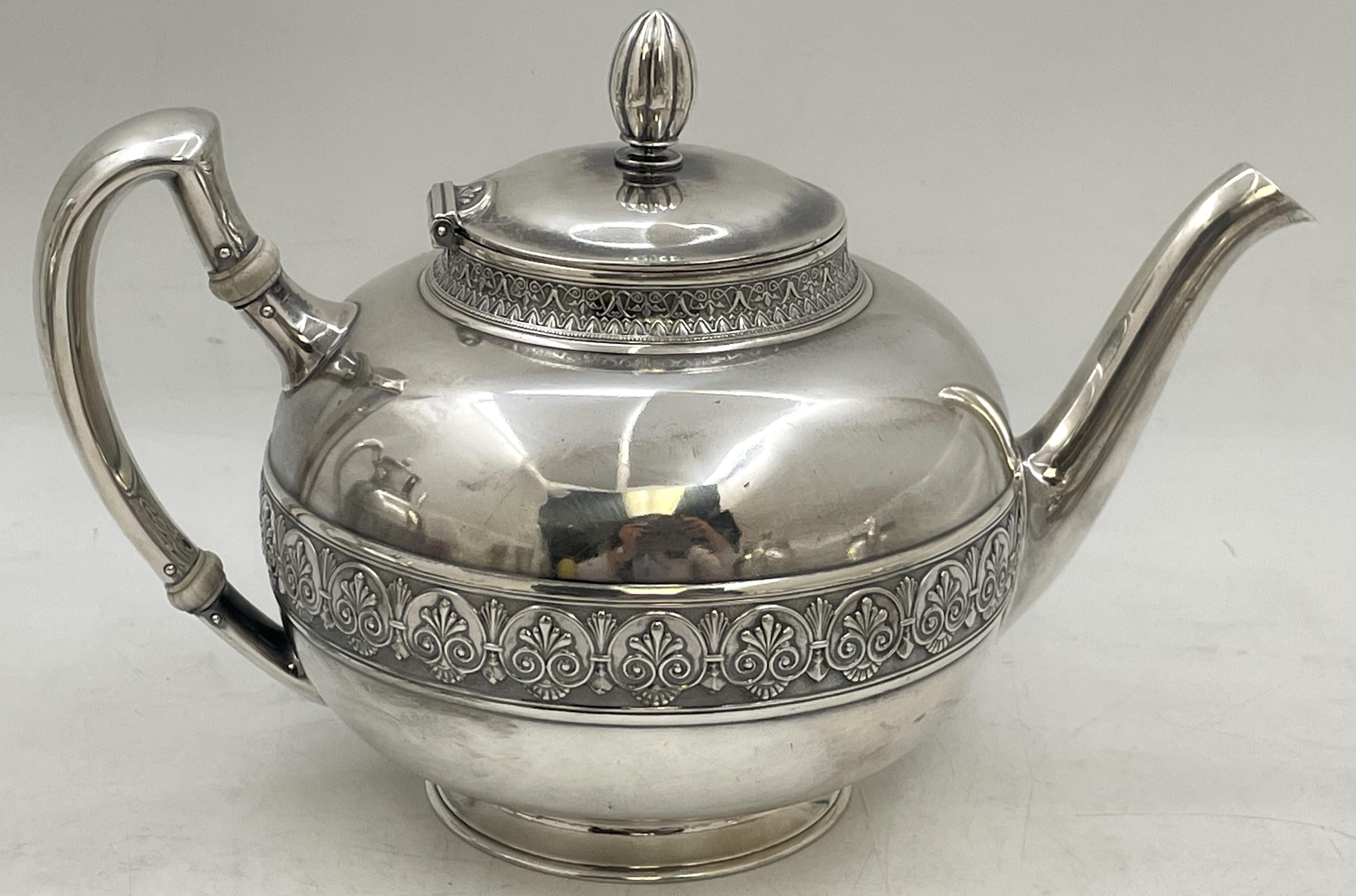 Set da caffè e da tè a 4 pezzi in argento sterling di Gorham con motivo Pompei del 1886 in vendita 1