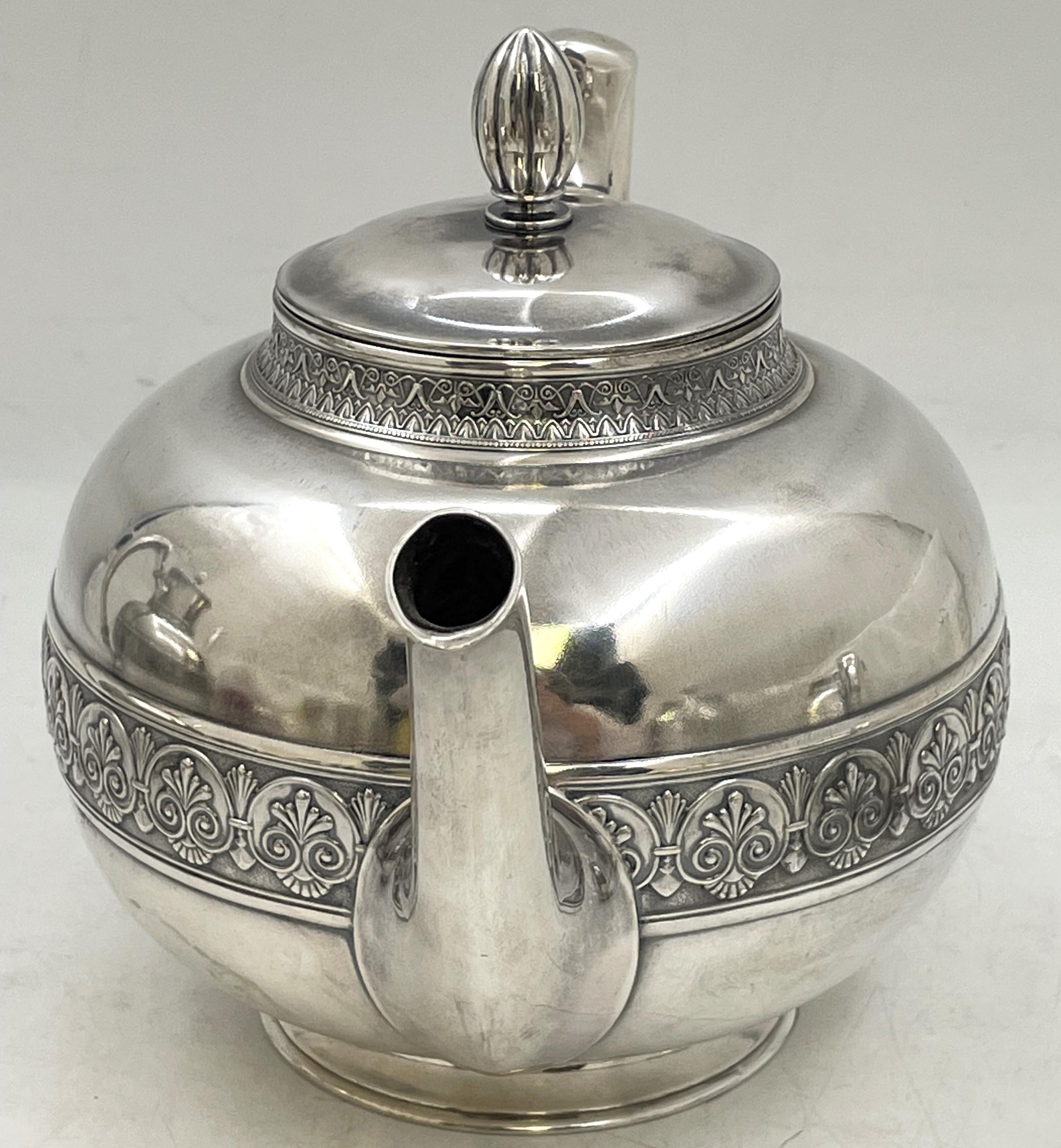 Set da caffè e da tè a 4 pezzi in argento sterling di Gorham con motivo Pompei del 1886 in vendita 2