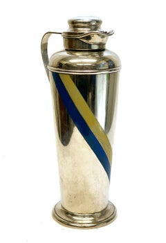 Gorham Sterling Silver and Striped Enamel Martini Shaker